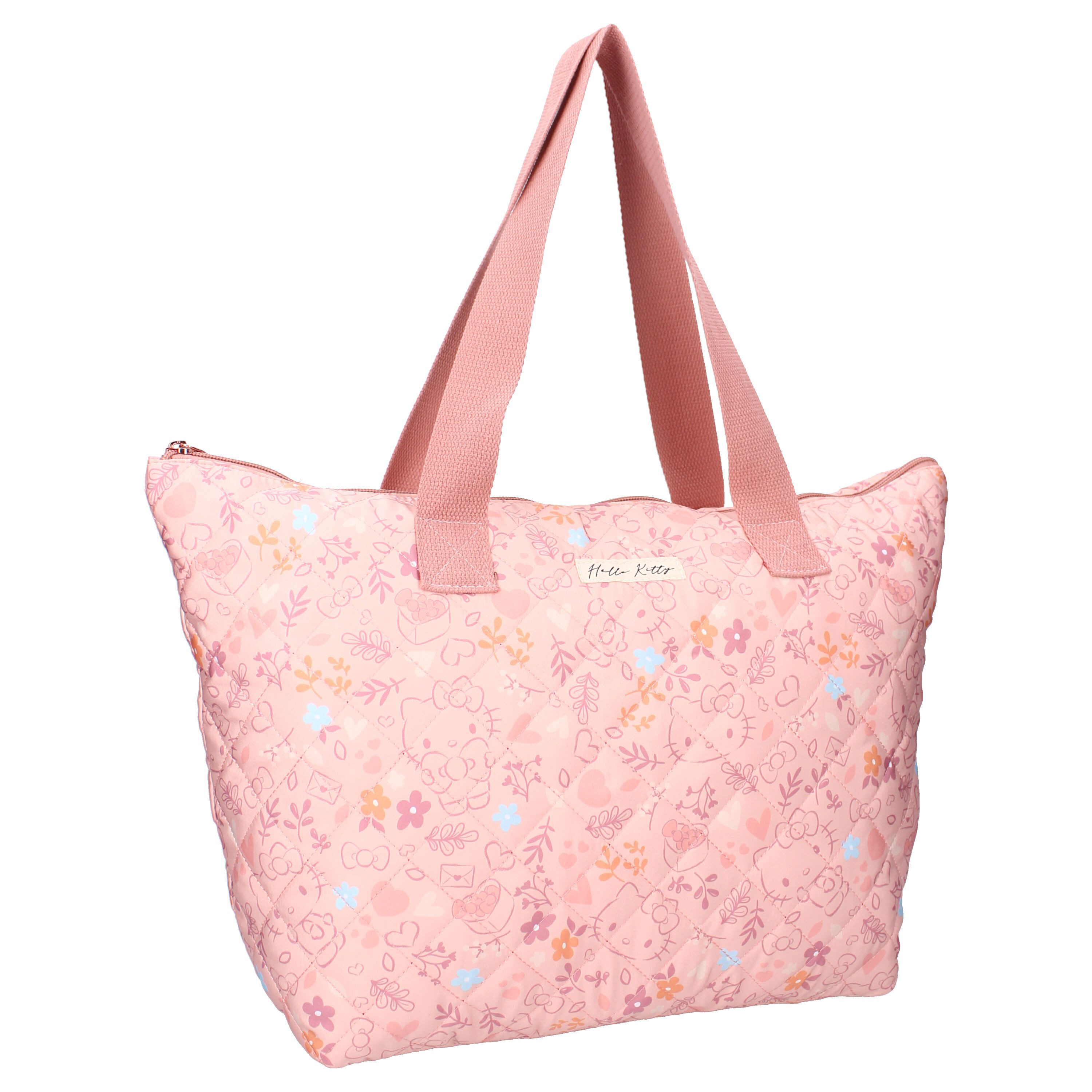 Vadobag Shopper Trendige Soft-Shopper aus der Kollektion 'Famous Floral', Wahlweise rosa Hello Kitty Shopper ODER blauer Stich Shopper