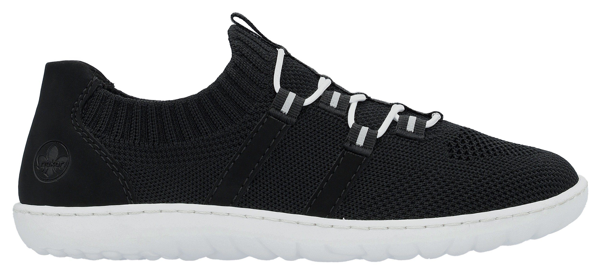 Rieker Barfußschuh Slip-On Sneaker, Slipper, Freizeitschuh, Halbschuh mit elastischem Strickschaft