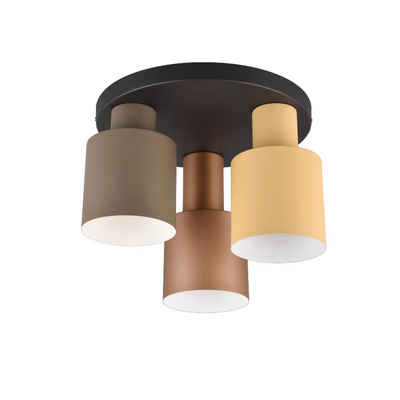 TRIO Leuchten Deckenleuchte Agudo, ohne Leuchtmittel, Multicolor-Lampenschirme, ø 30 cm, E27, modernes Design