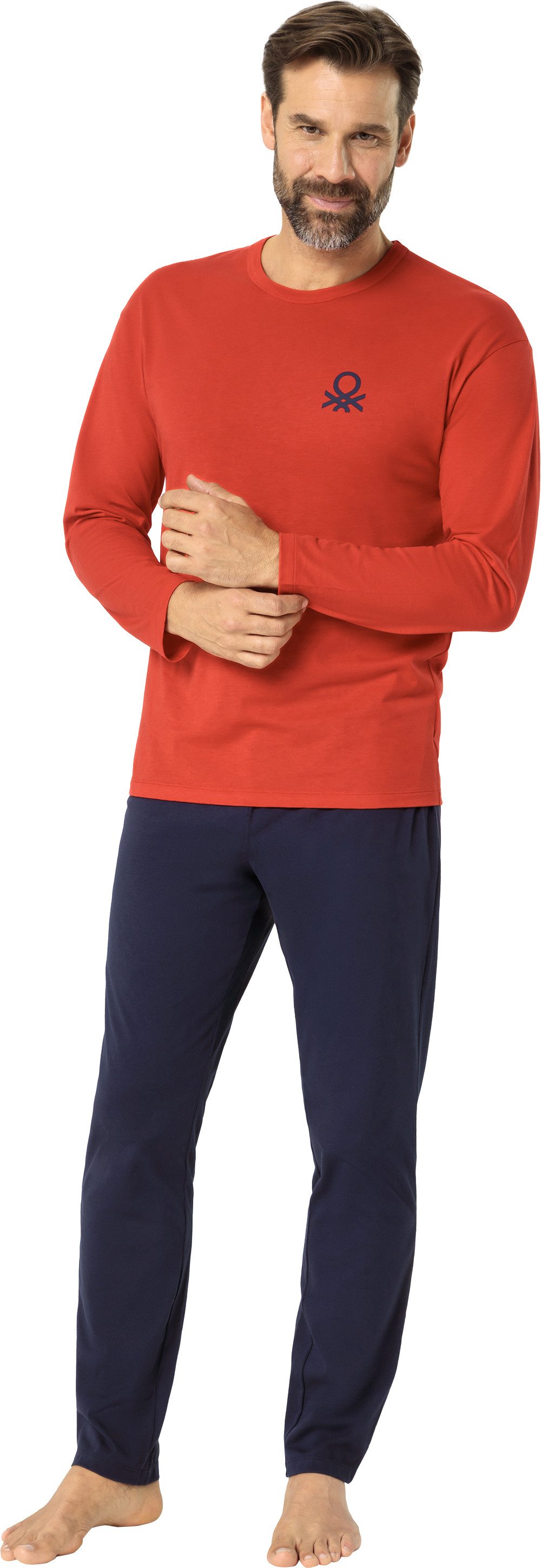 United Colors of Benetton Pyjama (Set, 2 tlg) aus reinem Baumwoll-Jersey