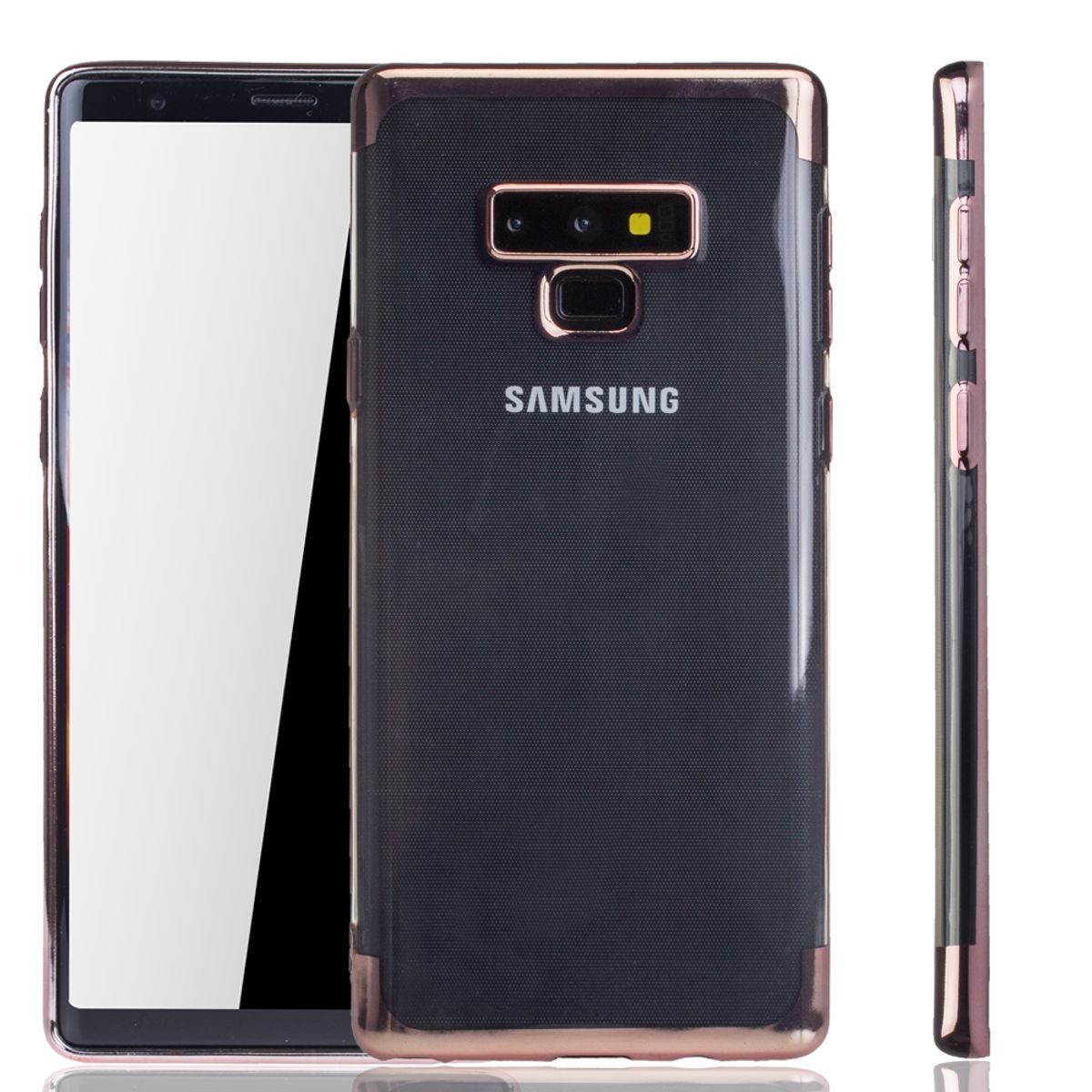 König Design Handyhülle Samsung Galaxy Note 9, Samsung Galaxy Note 9 Handyhülle Bumper Backcover Rosa