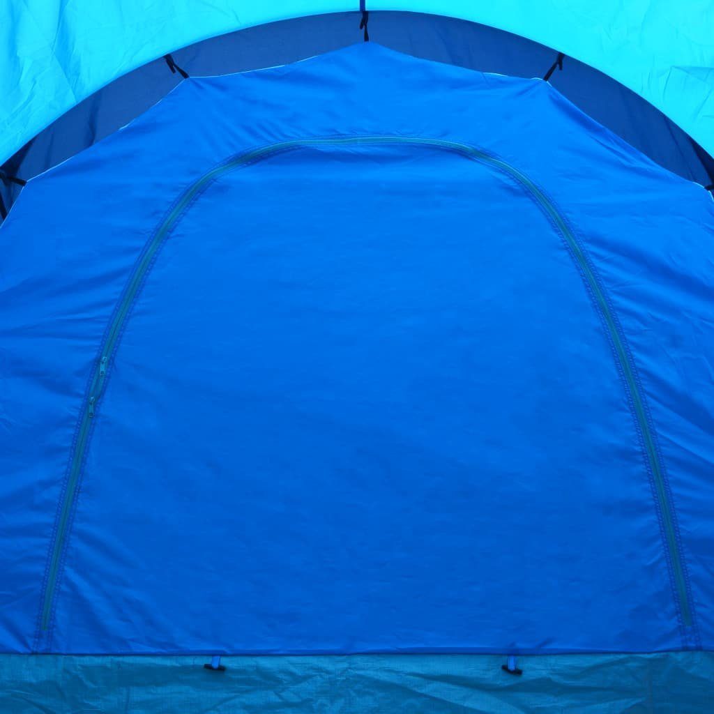 Blau Dunkelbl Stoff Campingzelt blue Kuppelzelt 9 Personen vidaXL Familienzelt dark Wurfzelt and und blue