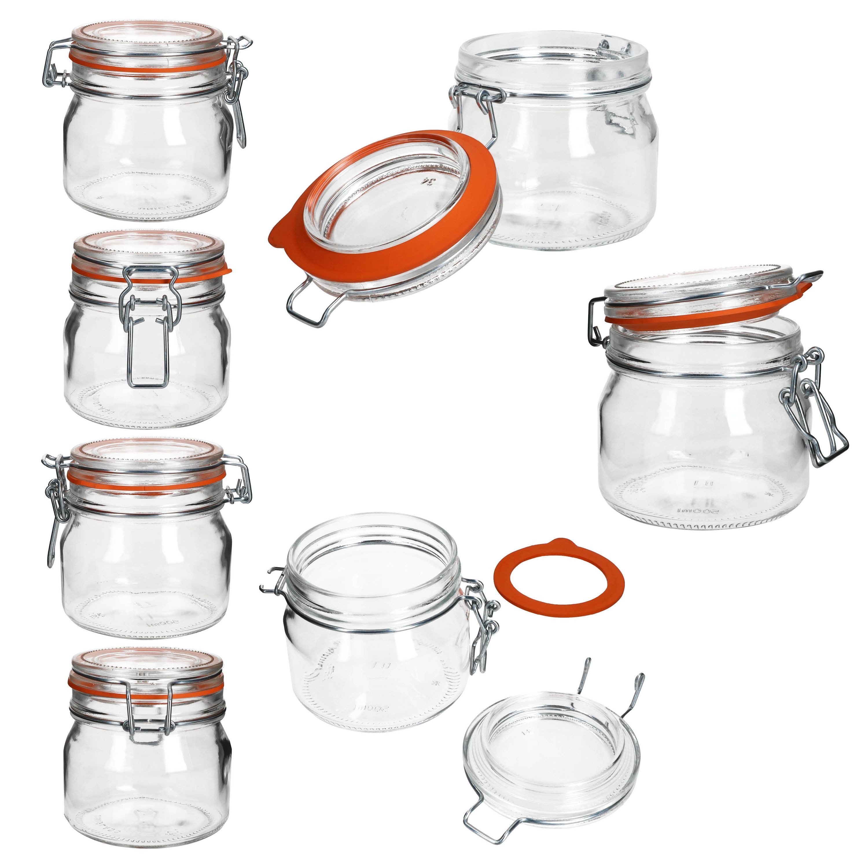 MamboCat Vorratsglas 6er Set Odin Einmachglas 0,5L Bügelverschluss Vorratsglas luftdicht, Glas – Bild 4 von 5