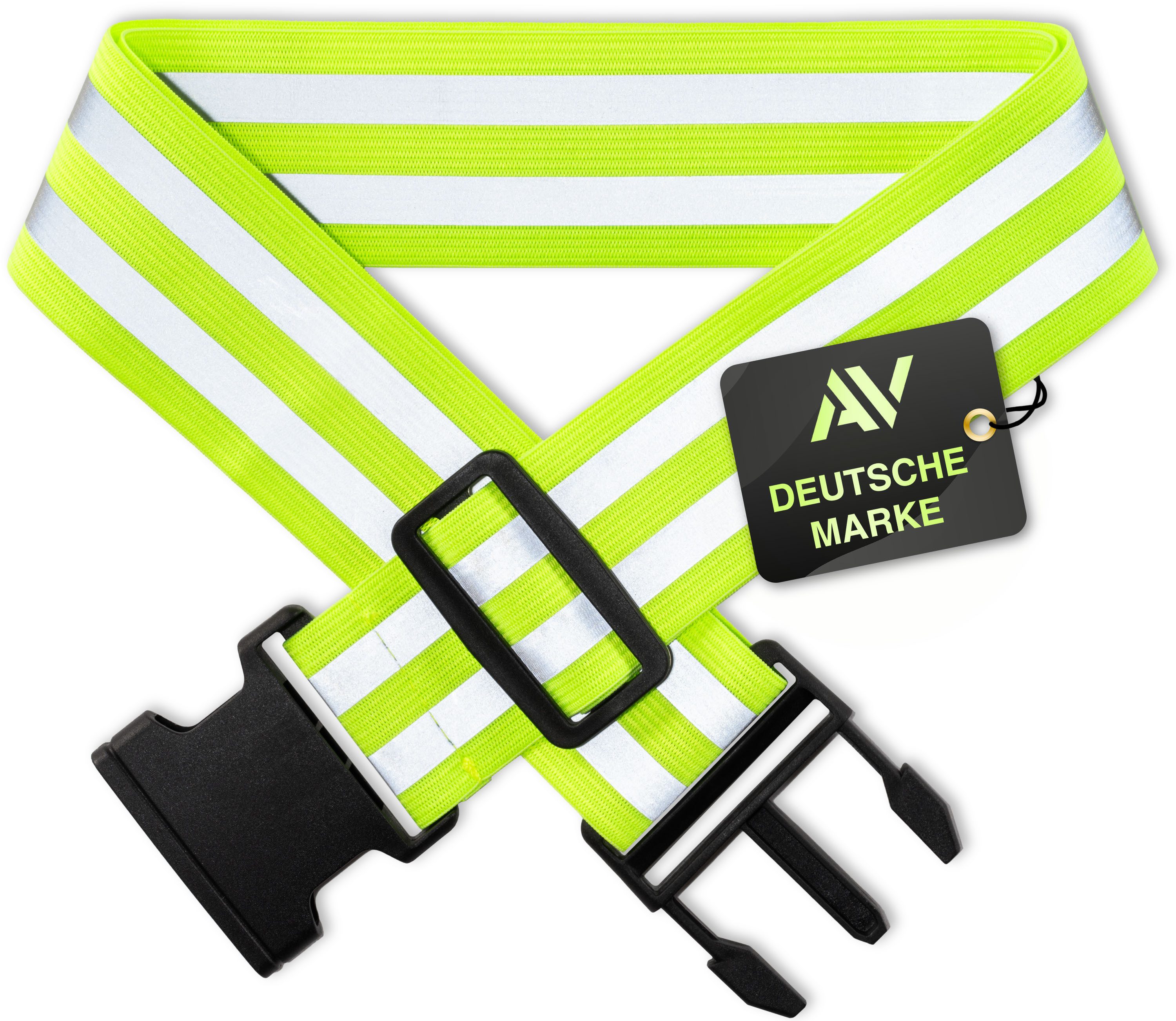 AVANA Hüftgürtel Reflektor Gürtel Reflektorgurt Reflektierender Sicherheitsgürtel Gurt (Reflexgurt) hohe Sichtbarkeit, Joggen, Fahrradfahren, Reflektorgürtel