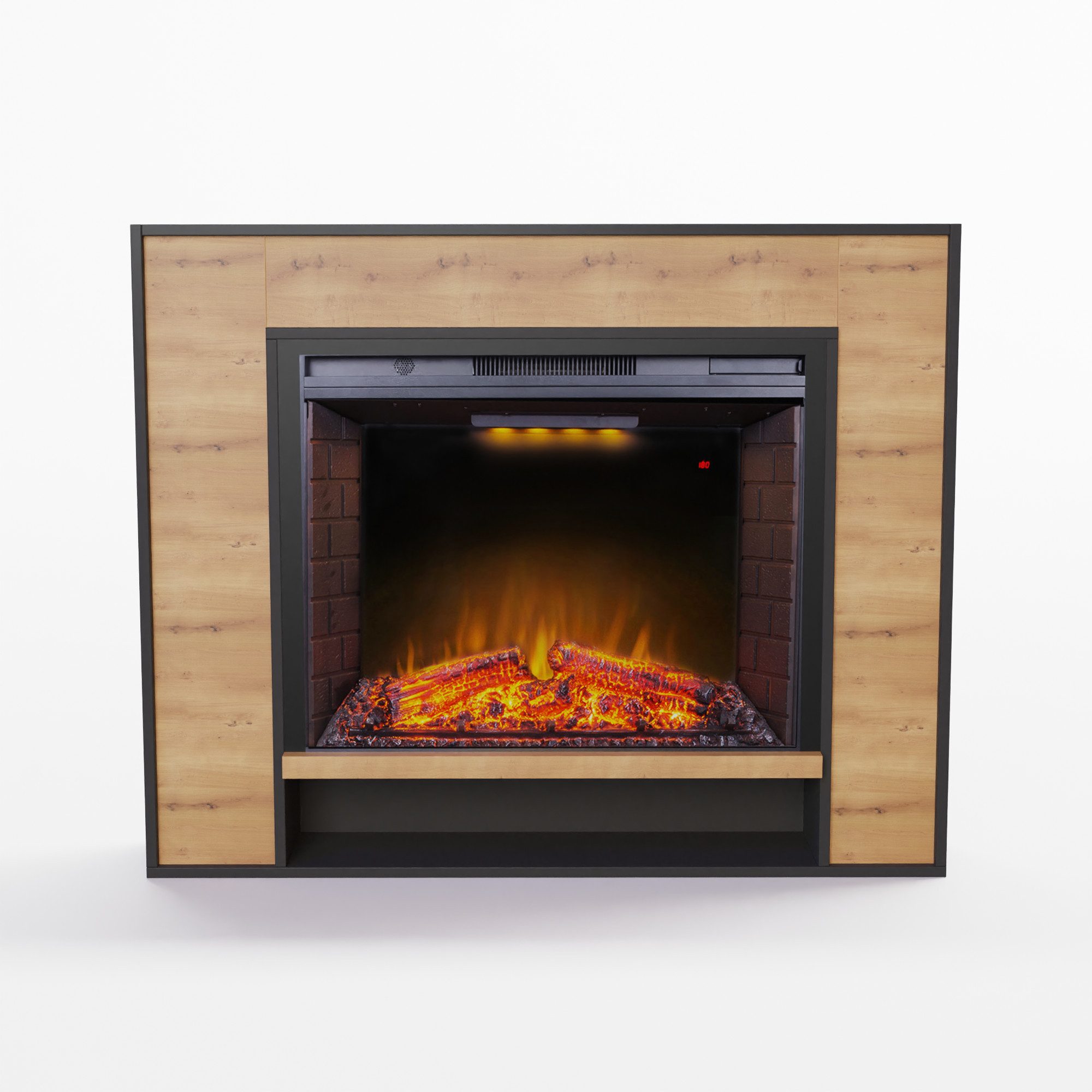 GARLIVO Elektrokamin Venezia, täuschend echte Flamme mit Heizung und Knistereffekt