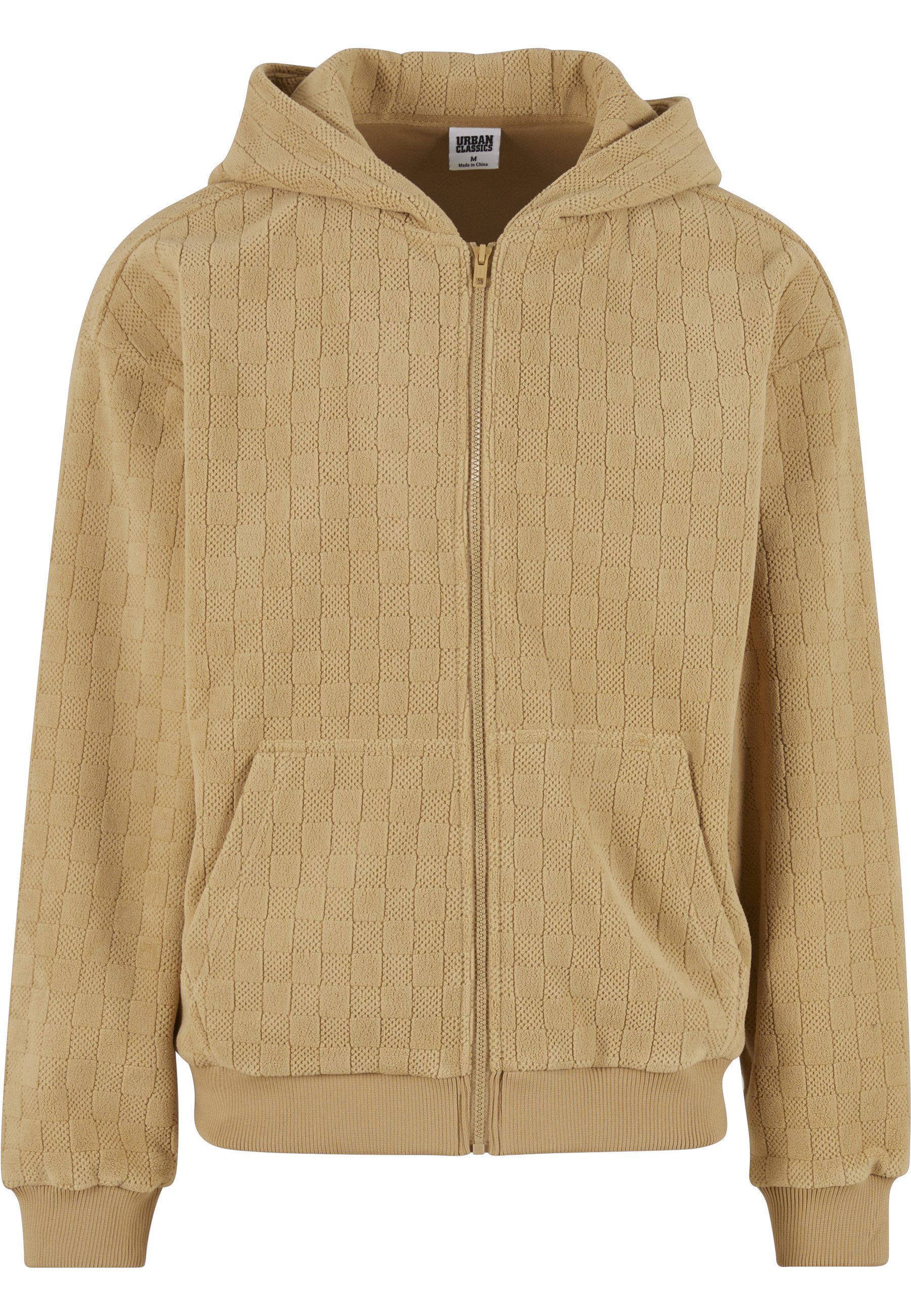 Sweatjacke Urban Classics Jaquard Velvet Zip-Hoody