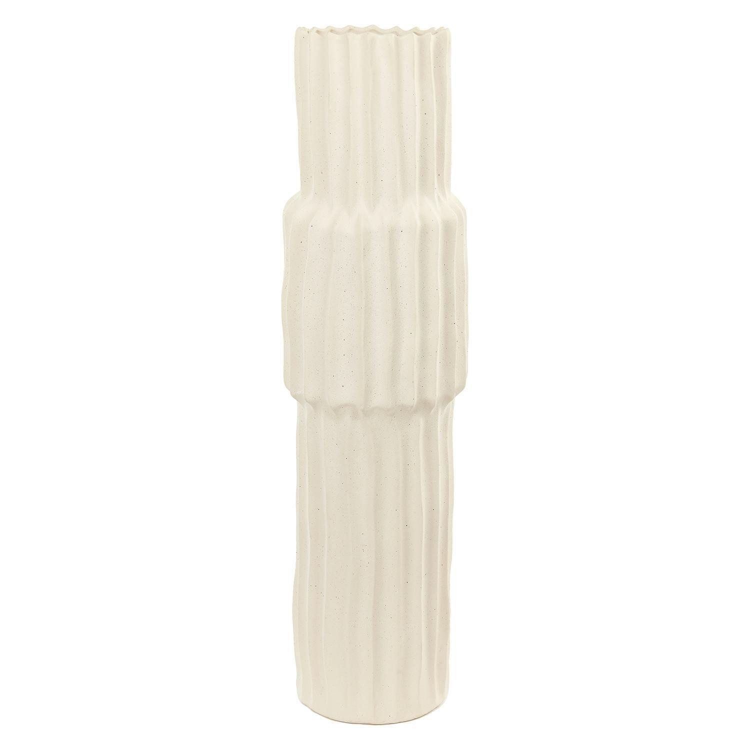 Light & Living Bodenvase LONGA, Vase, Creme, Keramik, H 72,5 cm (1 St), besondere Oberflächenstruktur