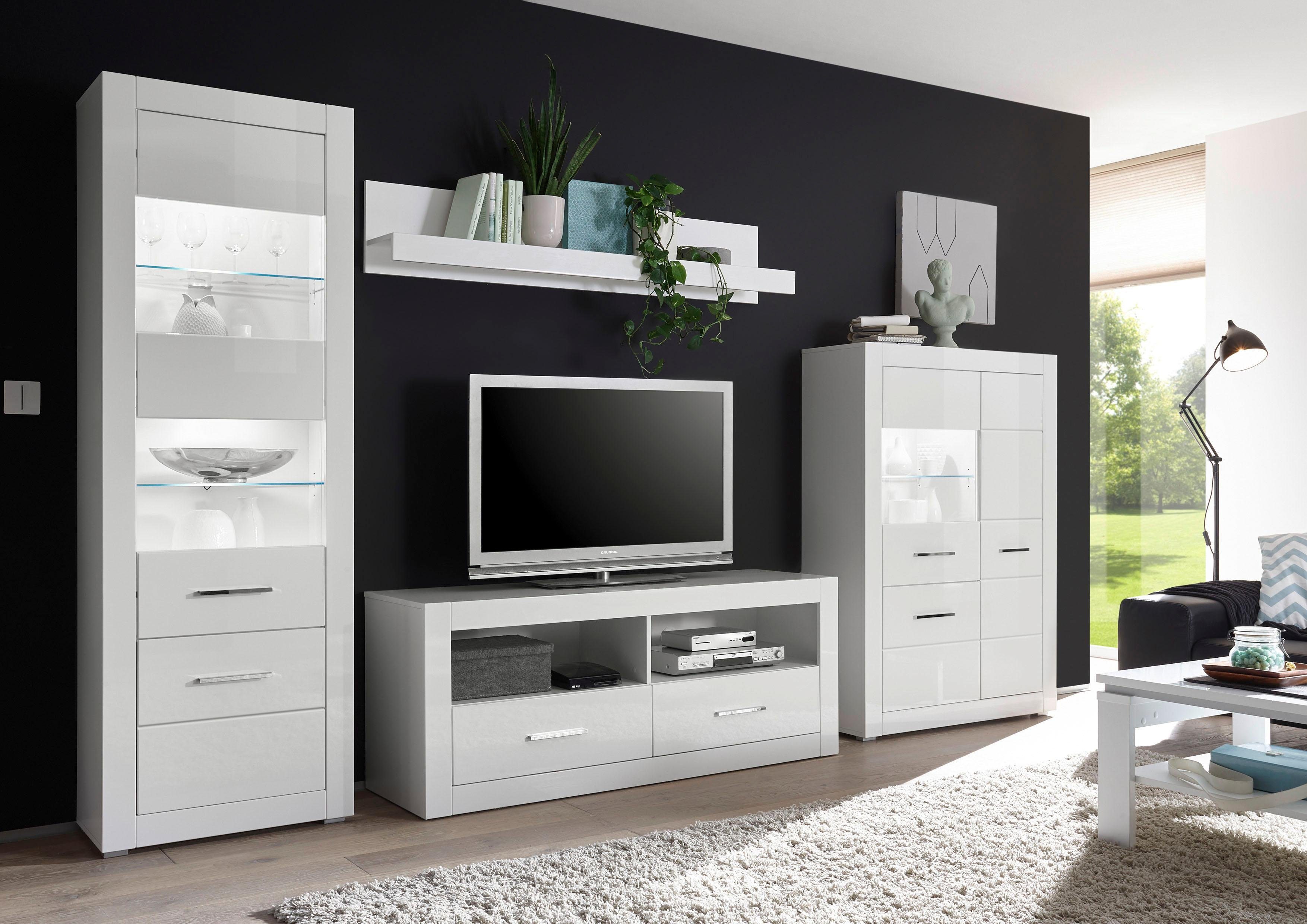 Home affaire Wohnwand BIANCO, (Set, 4-St)