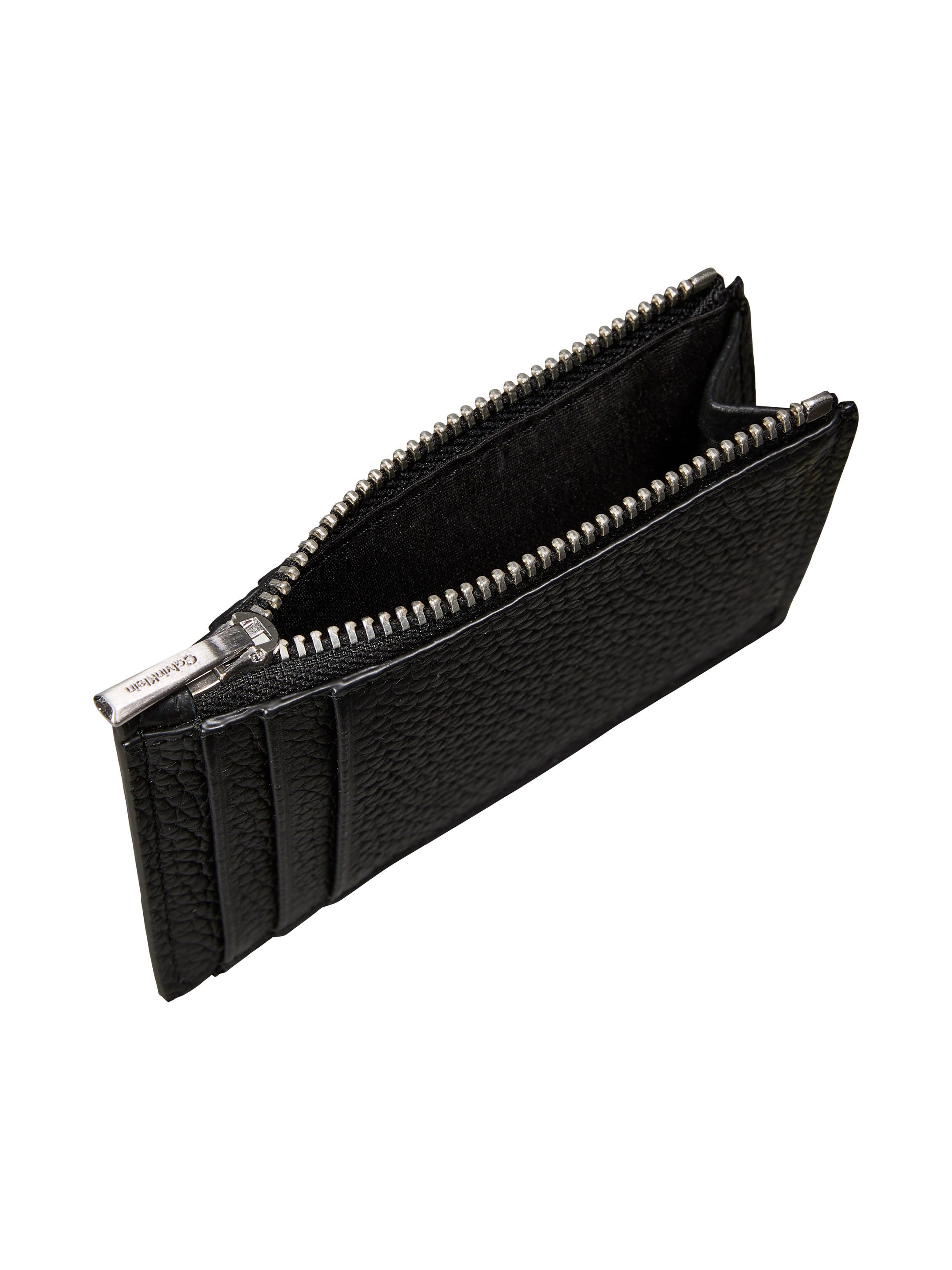 Calvin Klein Geldbörse FOIL EMBOSS N/S ZIP CARDHOLDER, Unisex Geldbeutel, Portemonnaie mit Logoschriftzug
