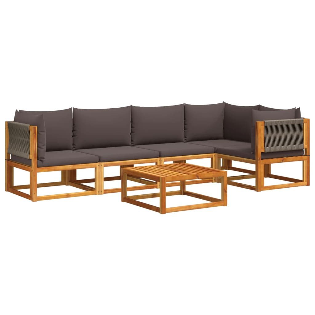 vidaXL Loungesofa 6-tlg. Garten-Sofagarnitur mit Kissen günstig online kaufen