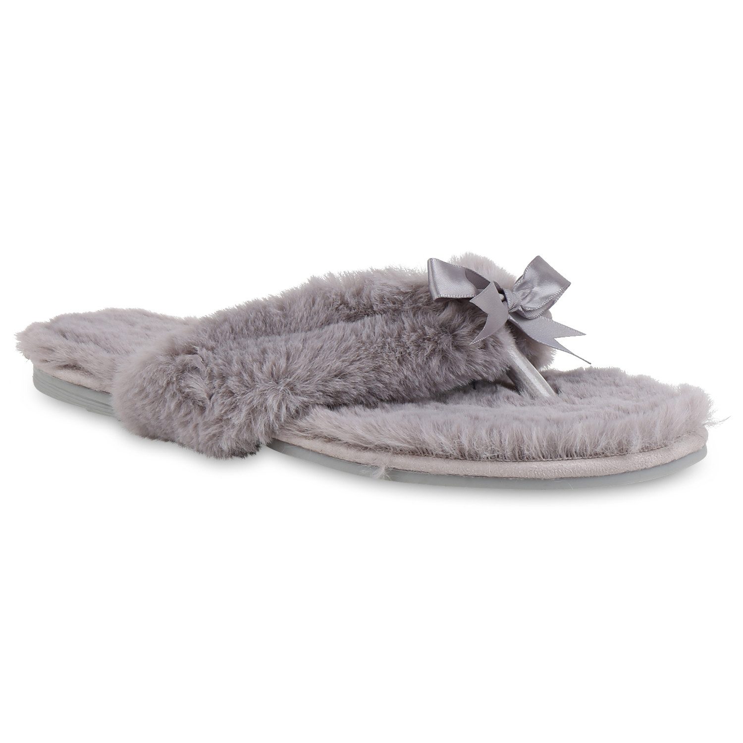 VAN HILL 818526 Zehentrenner Damen Hausschuhe Warm Gefütterte Sandalen Zehe günstig online kaufen