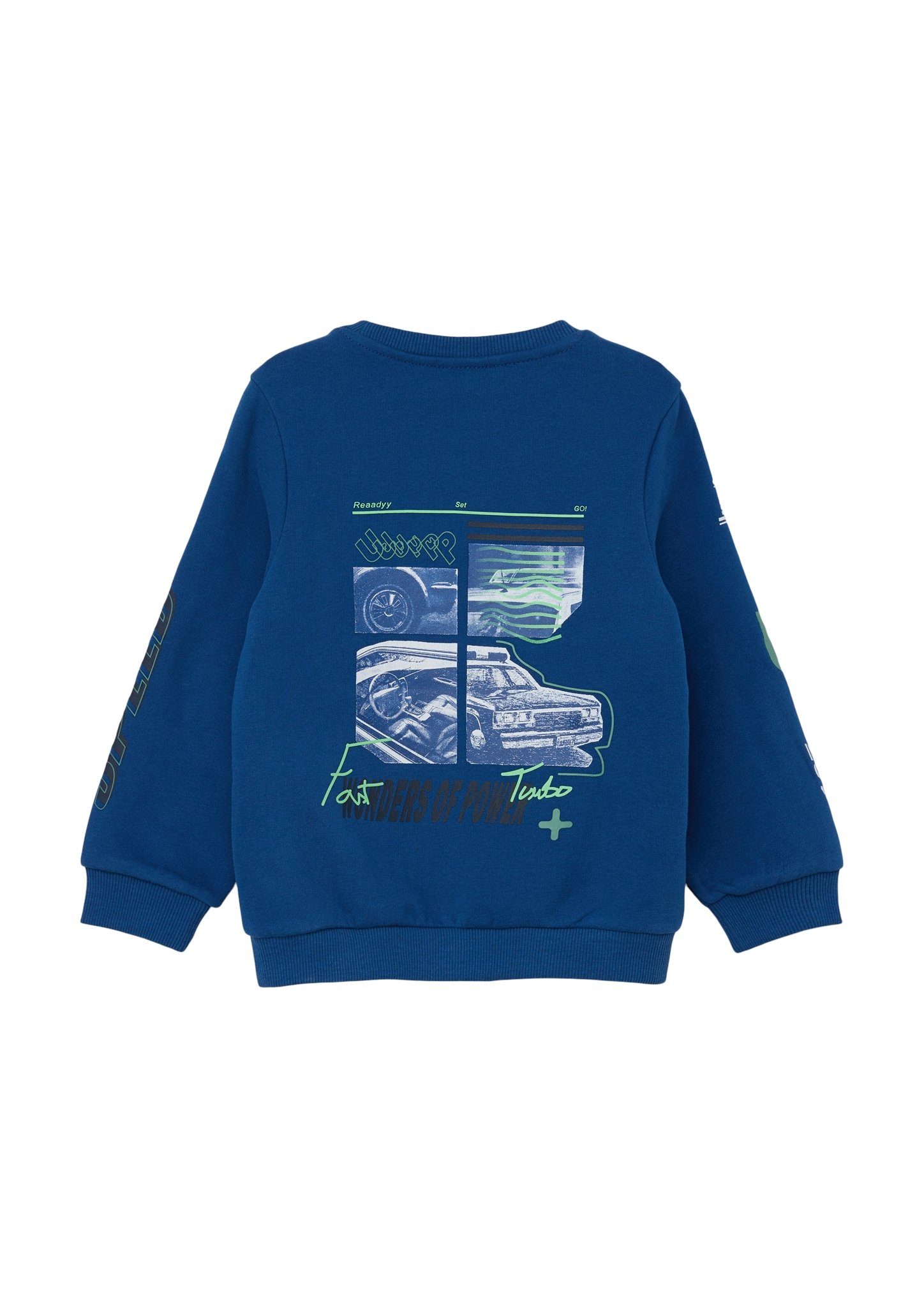 auf Sweatshirt blue dem Rücken mit Motiv großem Junior s.Oliver