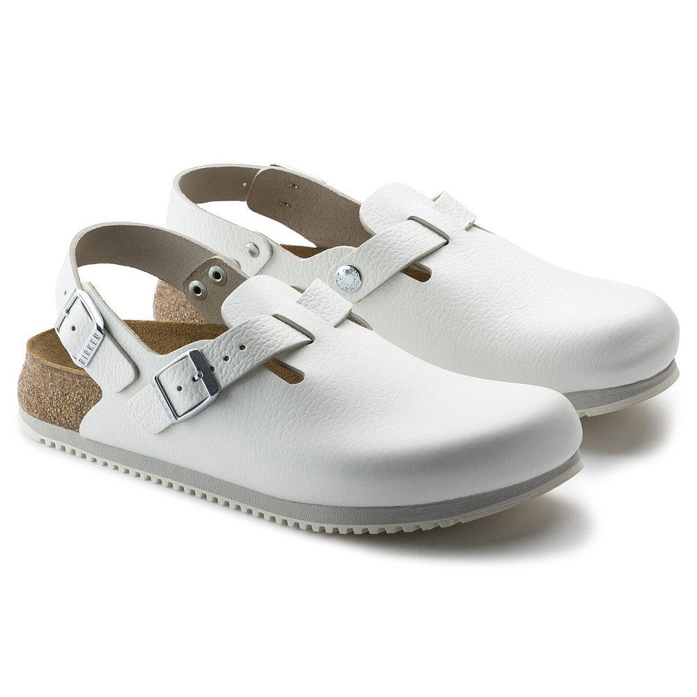 Birkenstock Clog Tokio Super Grip, Naturleder, weiß Pantolette – Bild 4 von 5