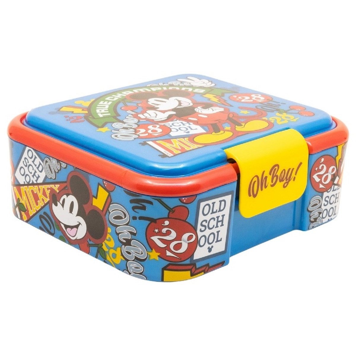 Stor Lunchbox Disney Mickey Mouse Kinder Brotdose – Lunchbox Pausenbox Schulbrotbox, (Einteilig), Brotzeitdose