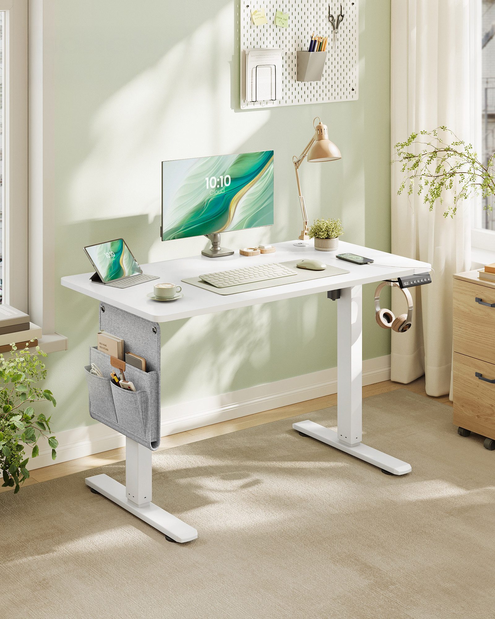 SONGMICS Schreibtisch Höhenverstellbarer elektrisch, 120/140/160/180 cm günstig online kaufen