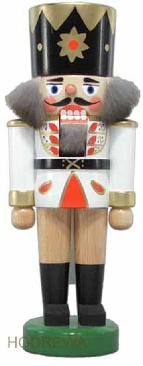 Holz- und Drechslerwaren Legler Nussknacker Nussknacker König weiß Höhe 17,5cm NEU