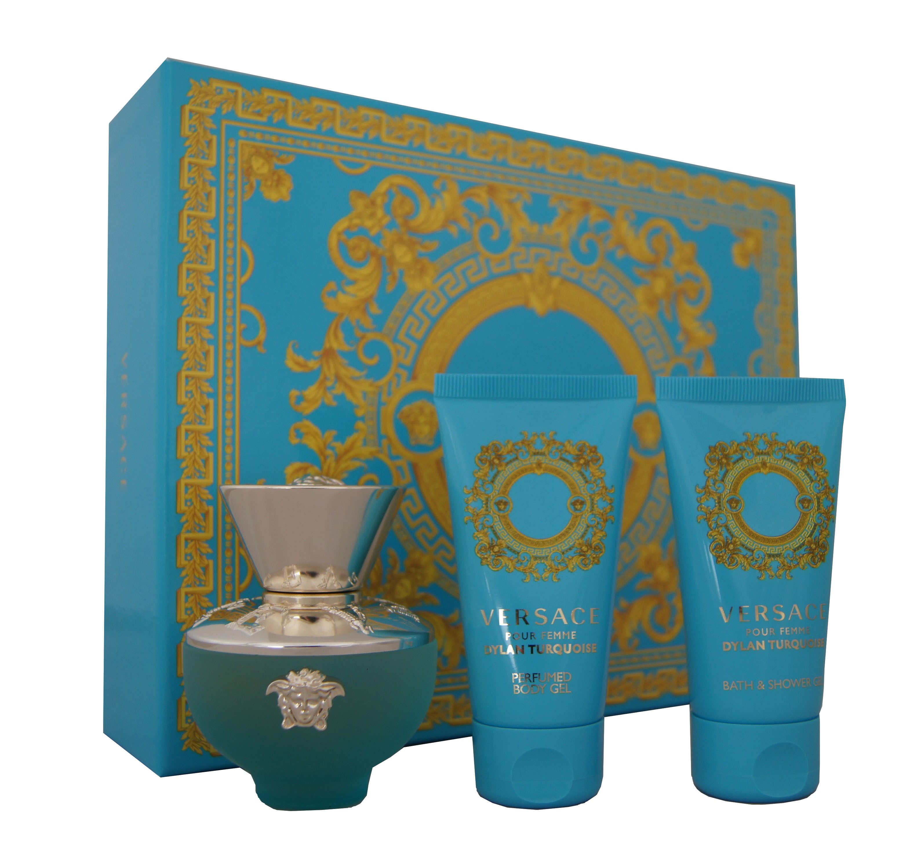 Duft-Set Versace Dylan Turquoise Eau de Toilette 50ml + SG 50ml & Body Gel 50ml