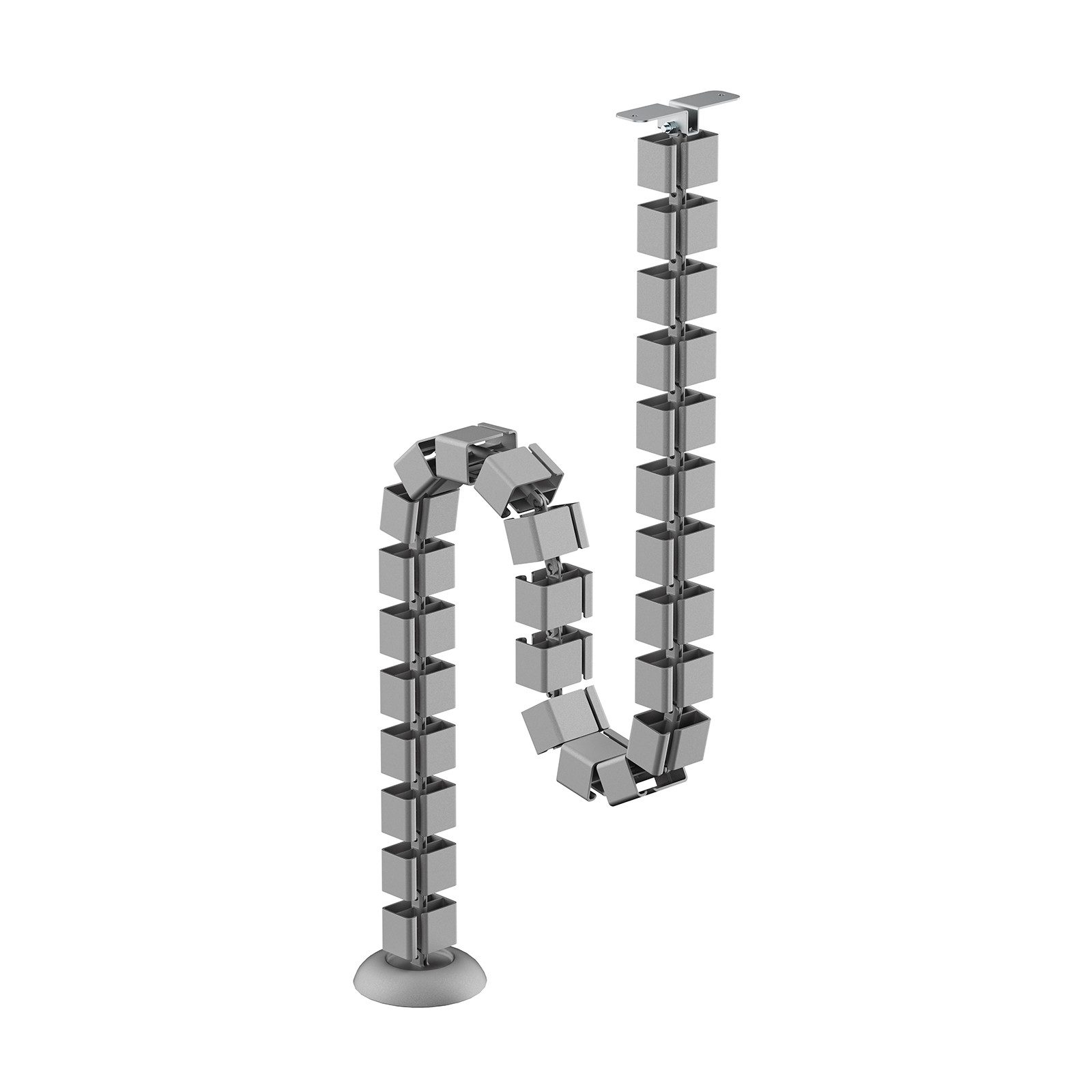 CAVO Kabelführung senkrecht, 27 Segmente, für Schreibtischhöhen bis 1300 mm (1-St), grau, ideal für höhenverstellbare Tischgestelle