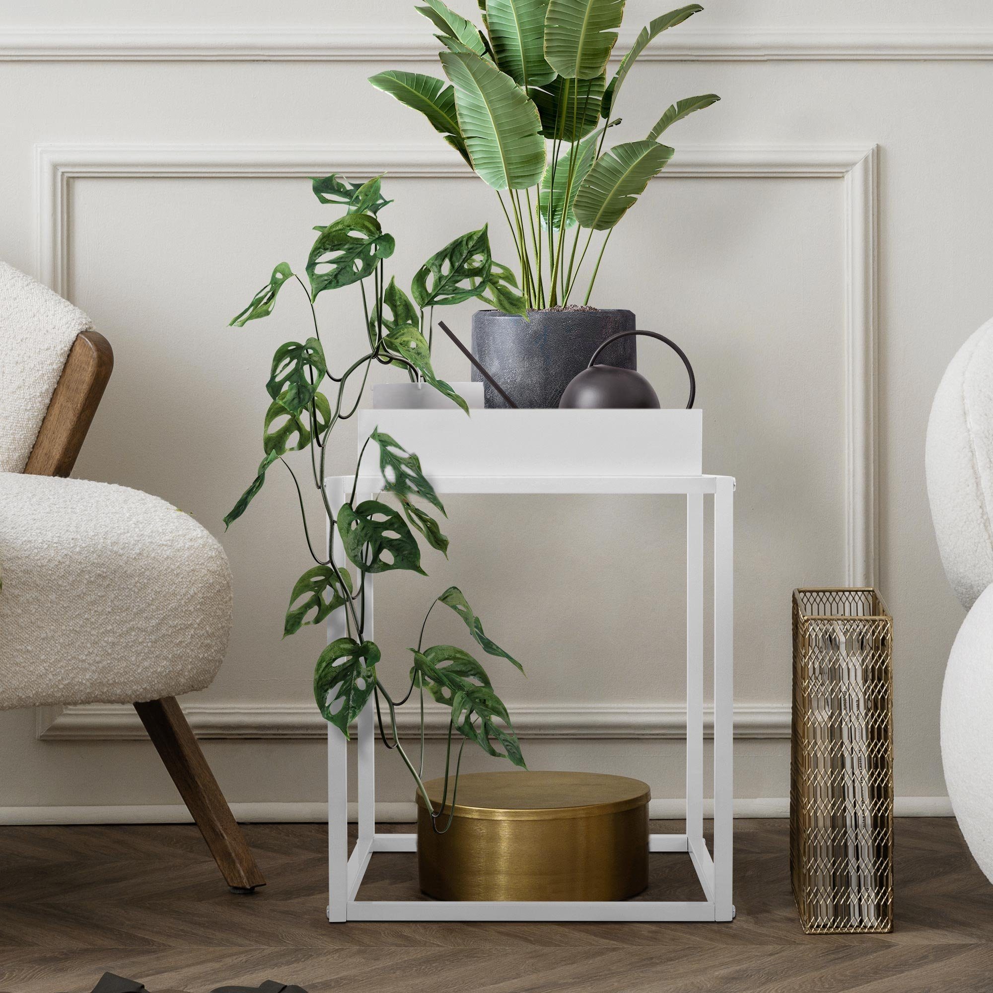 MLDESIGN Blumenständer Pflanzenständer aus Metall Pflanzkasten