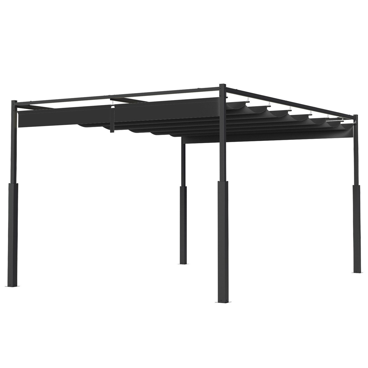 Clanmacy Pergola Pergola 3x3/3x4m Winterfest, Magnetisch befestigte Pergola,Grau