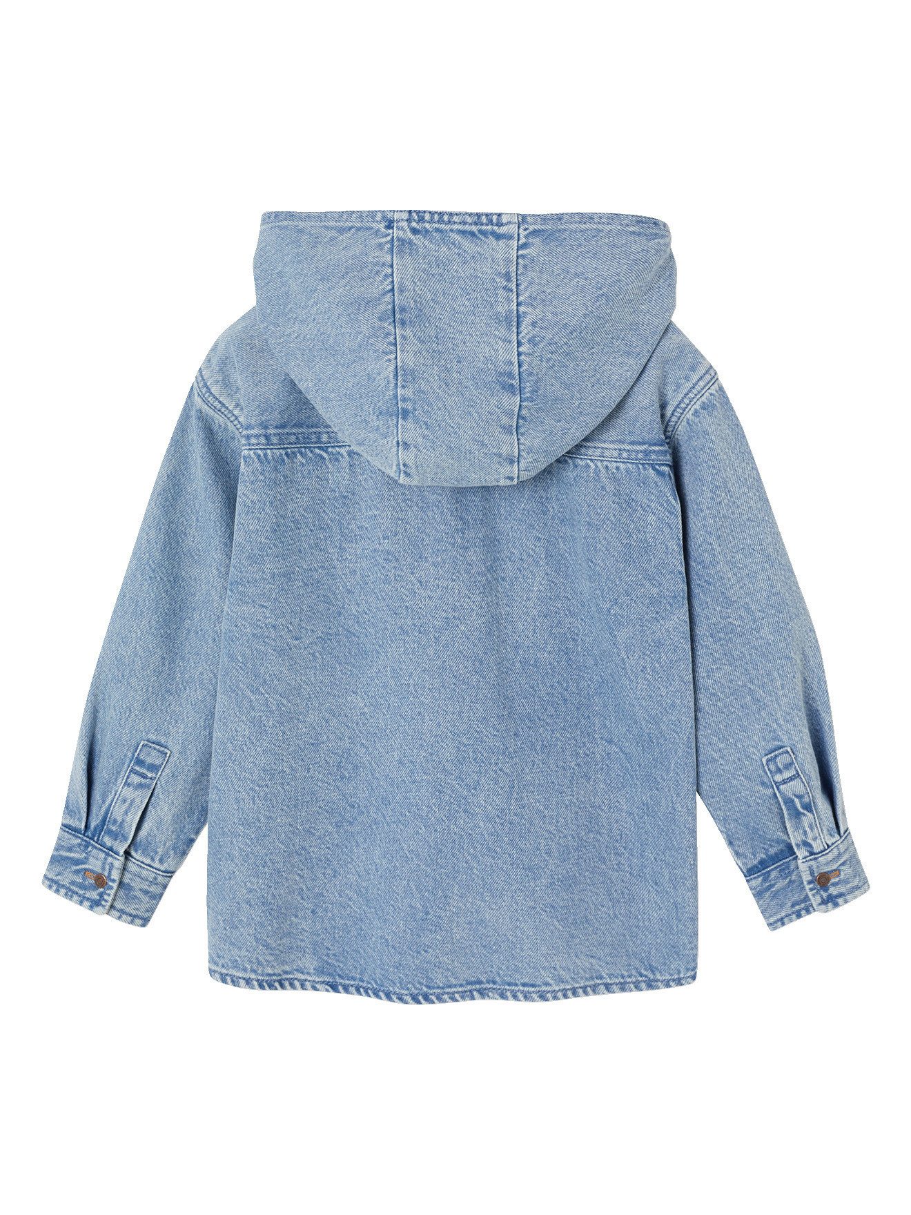 vertbaudet Langarmhemd Jeanshemd Jungen mit Kapuze
