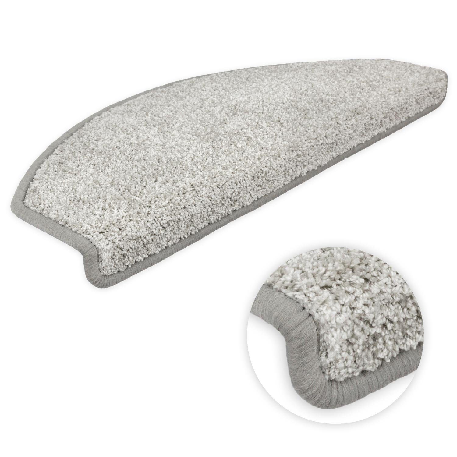 Metzker® Stufenmatte Stufenmatten Ventura Halbrund Lichtgrau 15 Stück, halb günstig online kaufen