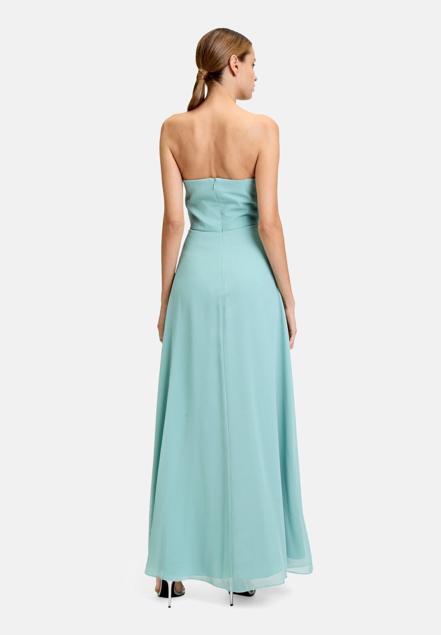 Vera Mont Abendkleid Damen mit Wasserfallausschnitt Schlitz