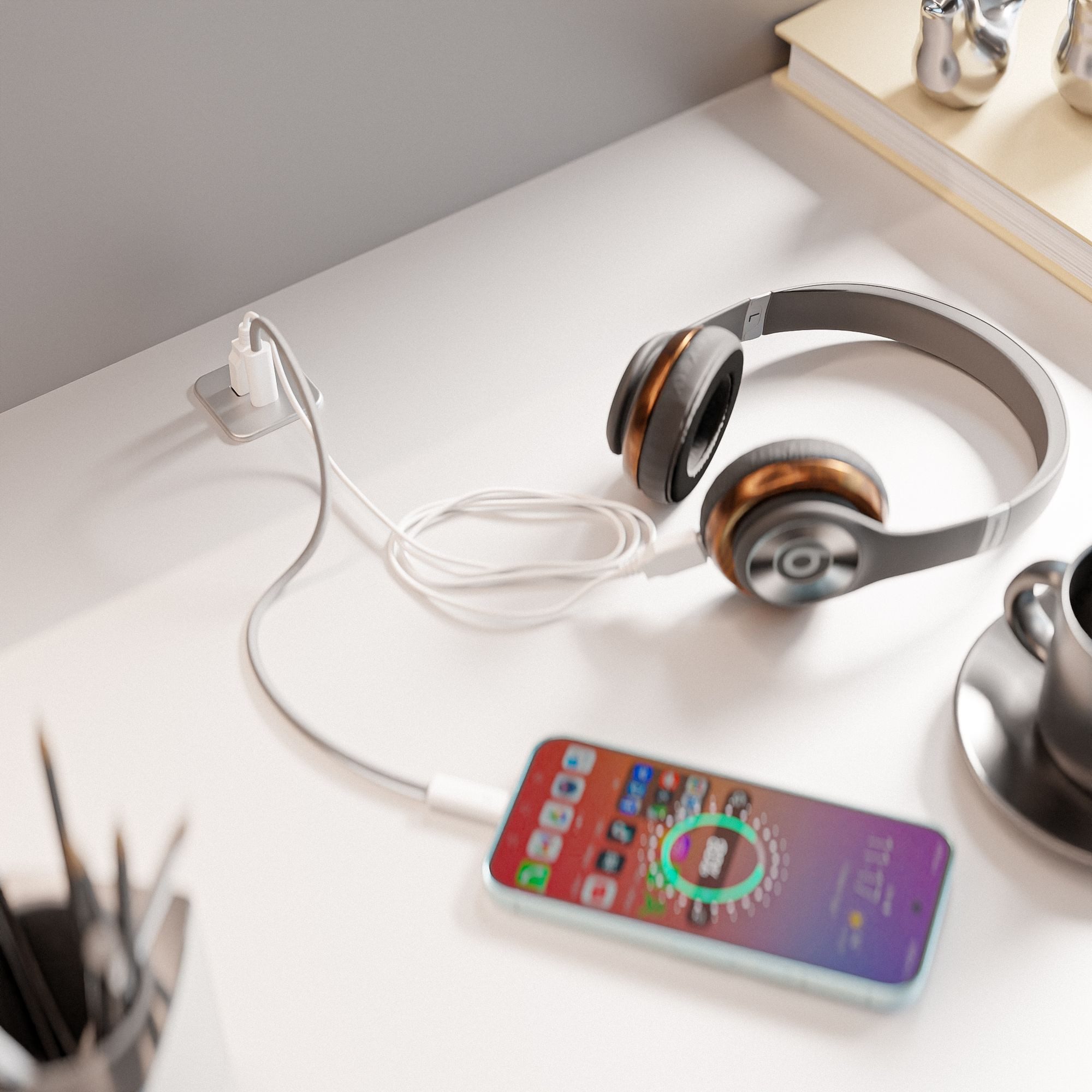 kalb Steckdose USB-C u. A Einbau-Hub 12VDC, schonendes Laden, Schwarz o. Silbergrau
