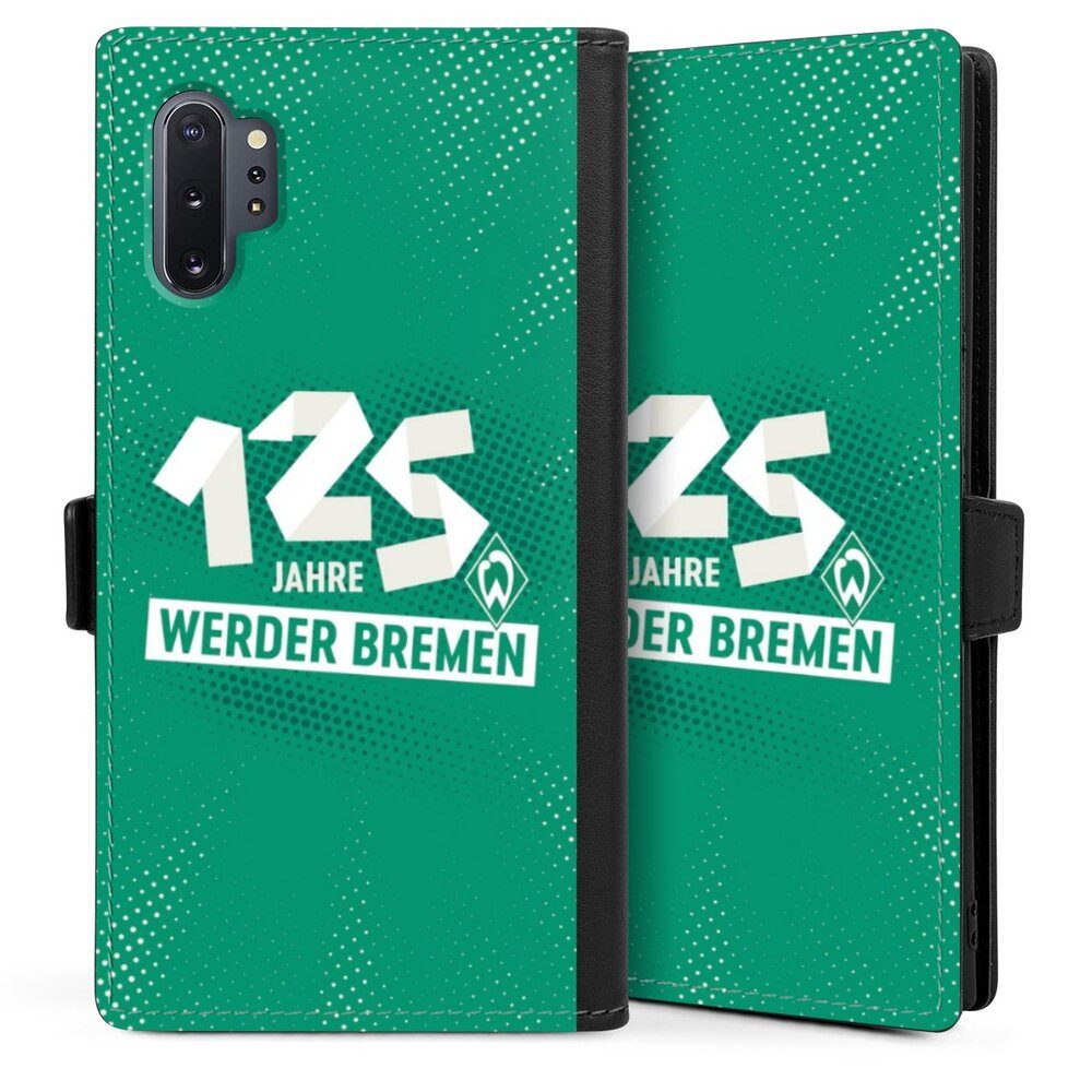 DeinDesign Handyhülle 125 Jahre Werder Bremen Offizielles Lizenzprodukt, Samsung Galaxy Note 10 Plus Hülle Handy Flip Case Wallet Cover