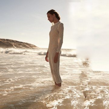 AFAZ New Trading UG Strandkleid Strandrock aus gestricktem, hohlem Chiffon-Shirt mit Sonnenschutz