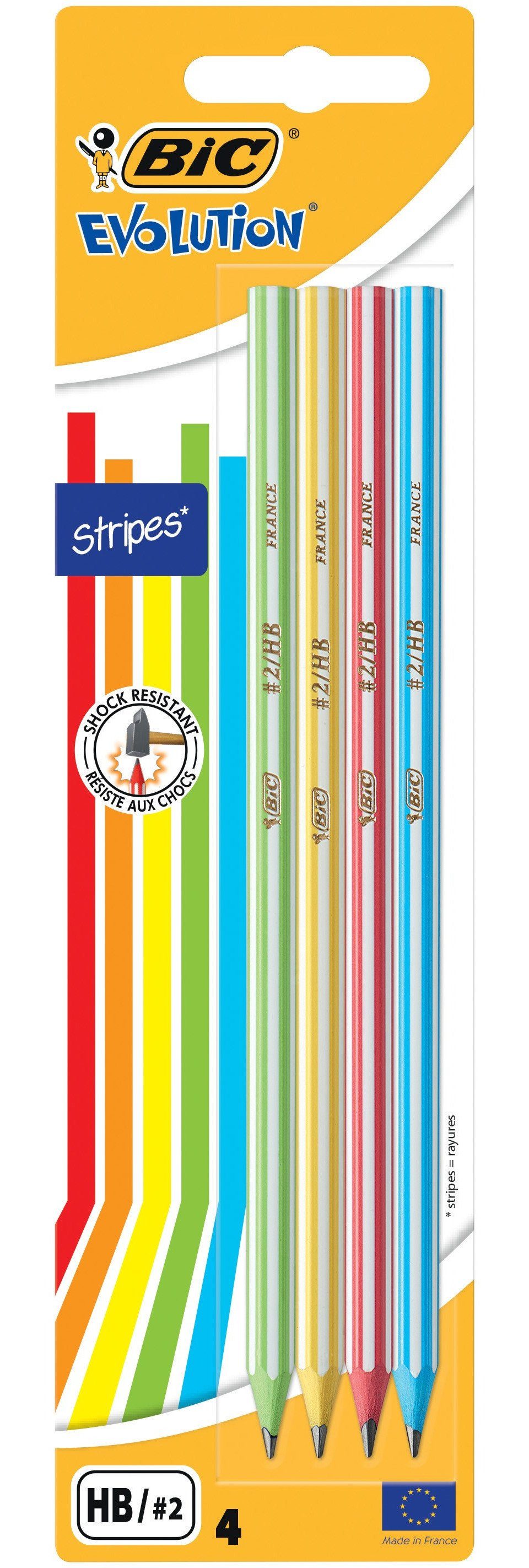 BIC Bleistift BIC Bleistift Evolution Stripes HB 4er Set