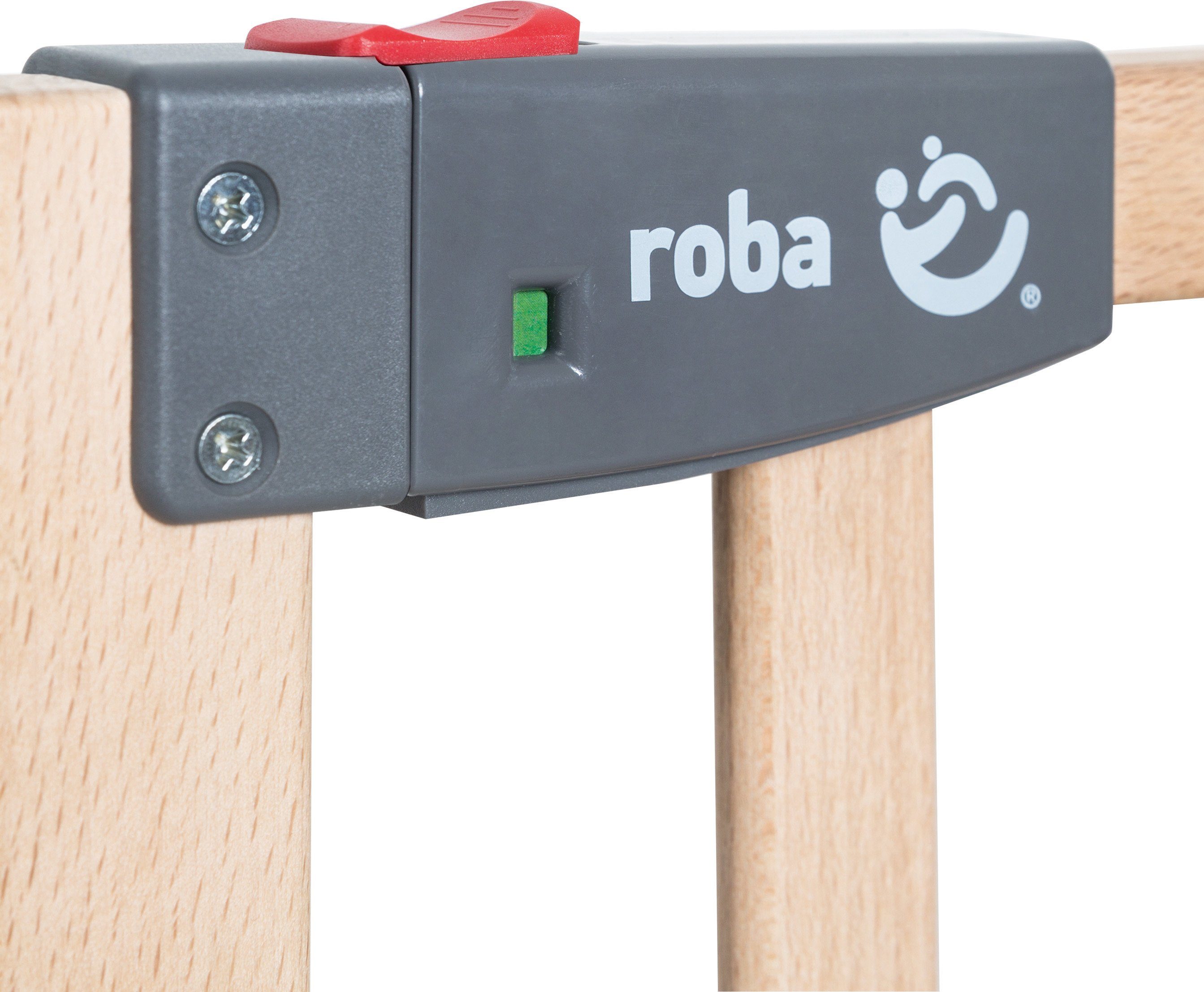 roba® Türschutzgitter Safety Up, 91,5 - 118,5 cm; aus massivem Buchenholz