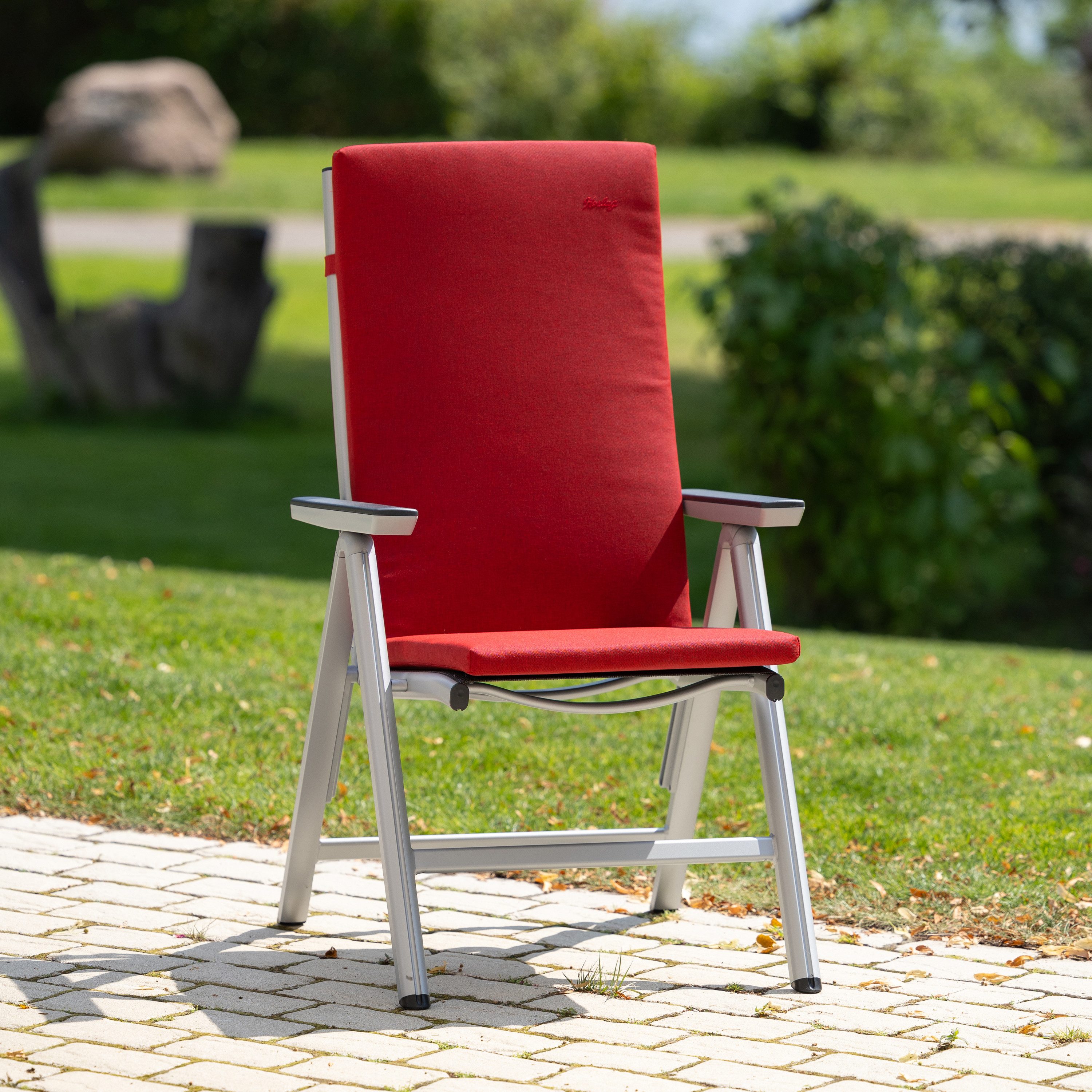 Herlag Hochlehnerauflage Sunny, (1 St), Garten 123x50 cm, wetterfest, waschbar, UV-beständig, 8 Farben