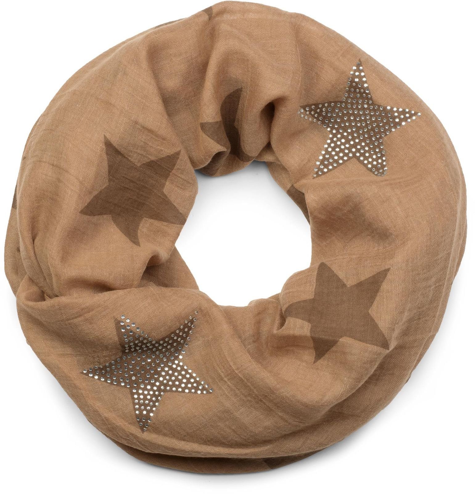 styleBREAKER Loop Loop mit Sternen und Strass Applikation, (1-St) günstig online kaufen