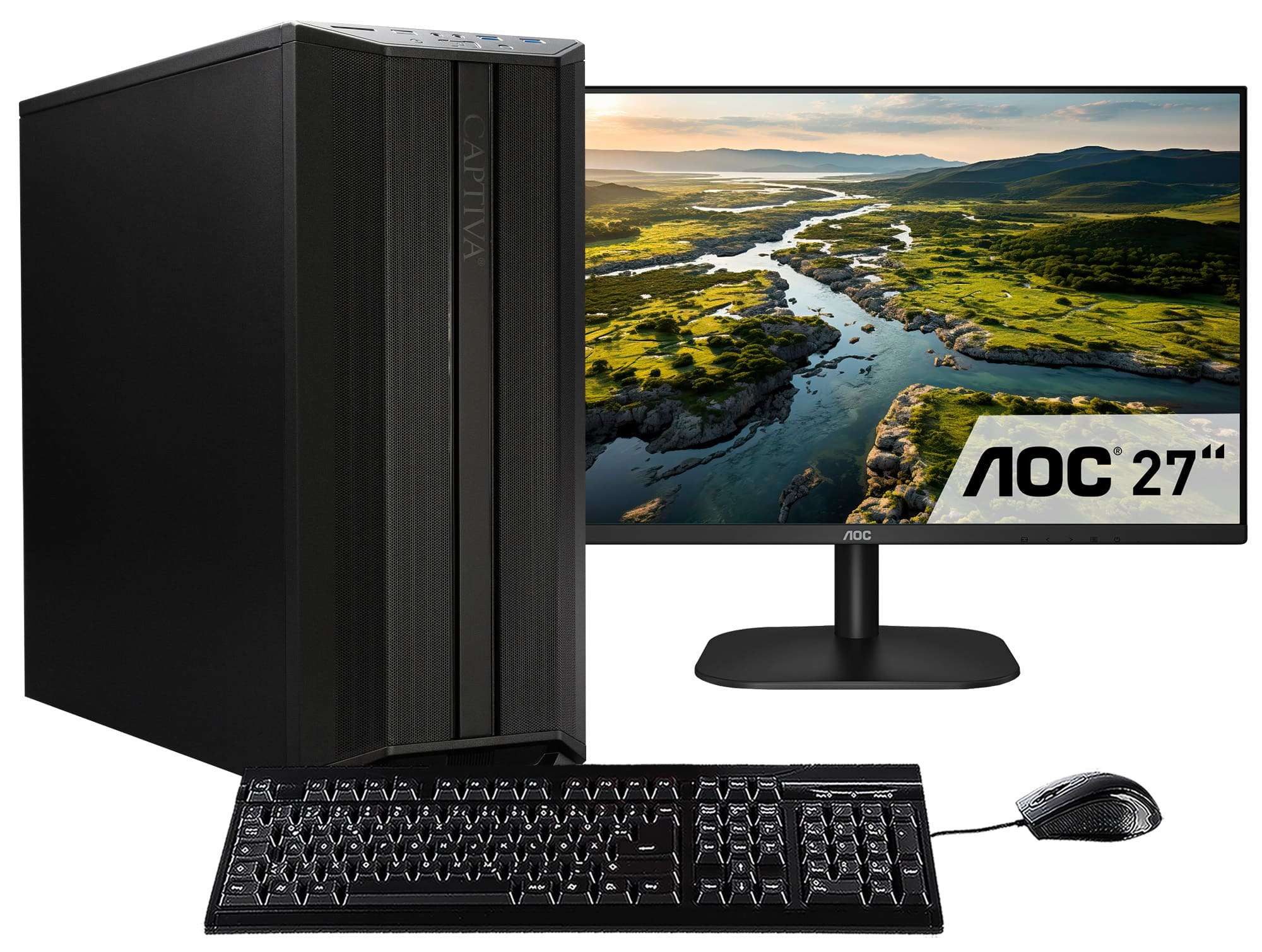CAPTIVA Workstation I75-778 TFT Bundle Business-PC-Komplettsystem (27", Intel® Core i7 Core i7 12700K, UHD Graphics, 64 GB RAM, 1000 GB SSD)