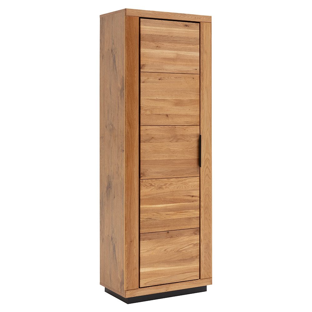 Lomadox Garderobenschrank GIUSTINO-06 Eiche teilmassiv, links/rechts montierbar, ausziehbare Kleiderstange