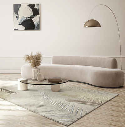 Teppich Mila moderner Teppich, elegant glänzender Kurzflor, the carpet, Rechteck, Höhe: 8 mm, Wohnzimmer, Schlafzimmer, Glanzeffekt