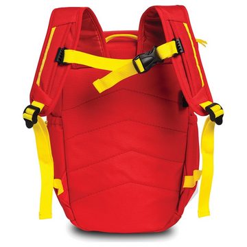 fabrizio® Freizeitrucksack Fabrizio Go Green Kinderrucksack (Kinderrucksack), Kinderrucksack Polyester, recycelt, rot, gelb ca. 27cm hoch, Adventure