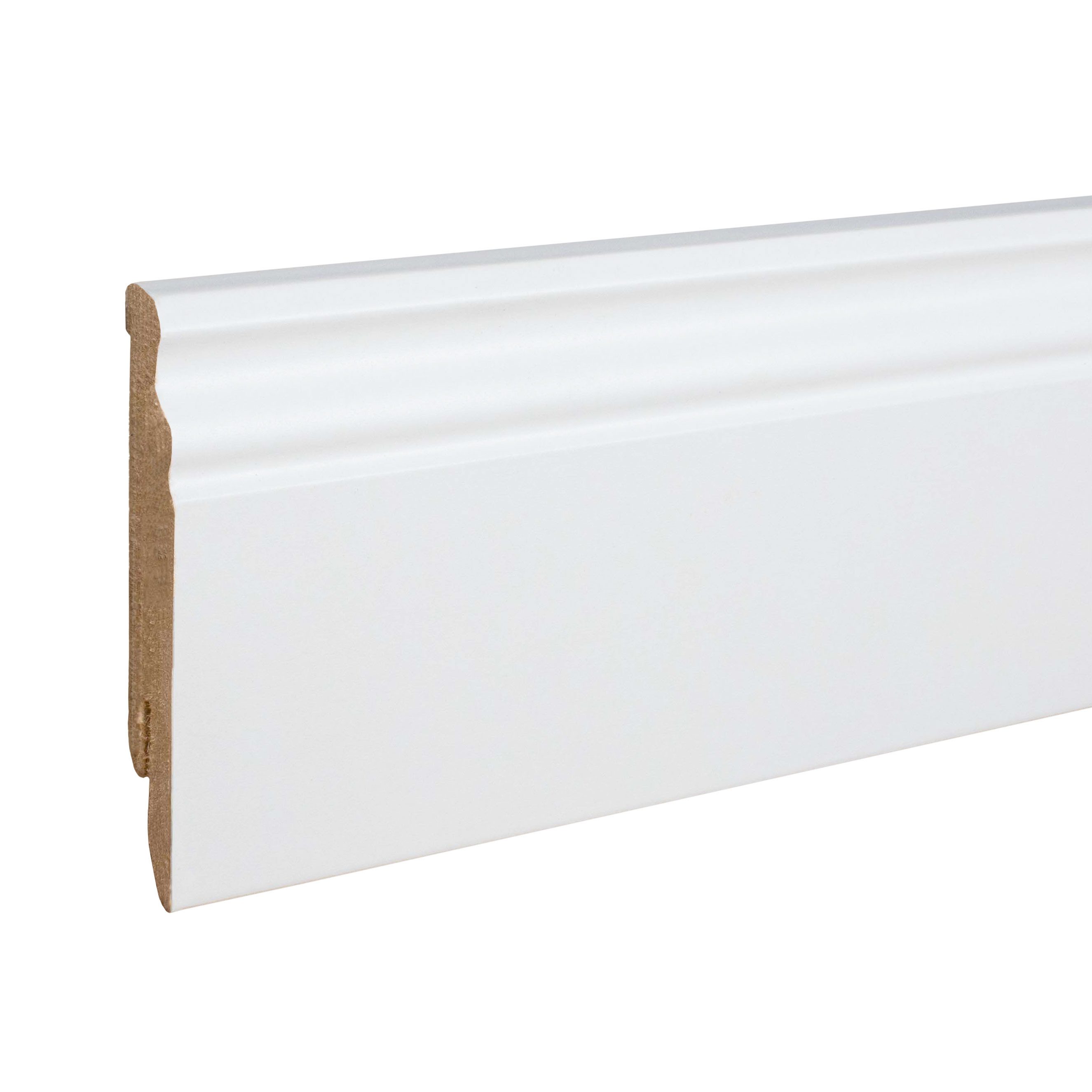 PROVISTON Sockelleiste 16 x 80 x 2500 mm Fußleiste Berliner Profil MDF Weiß by PROVISTON, L: 250 cm, Spar-Set, 10-St.