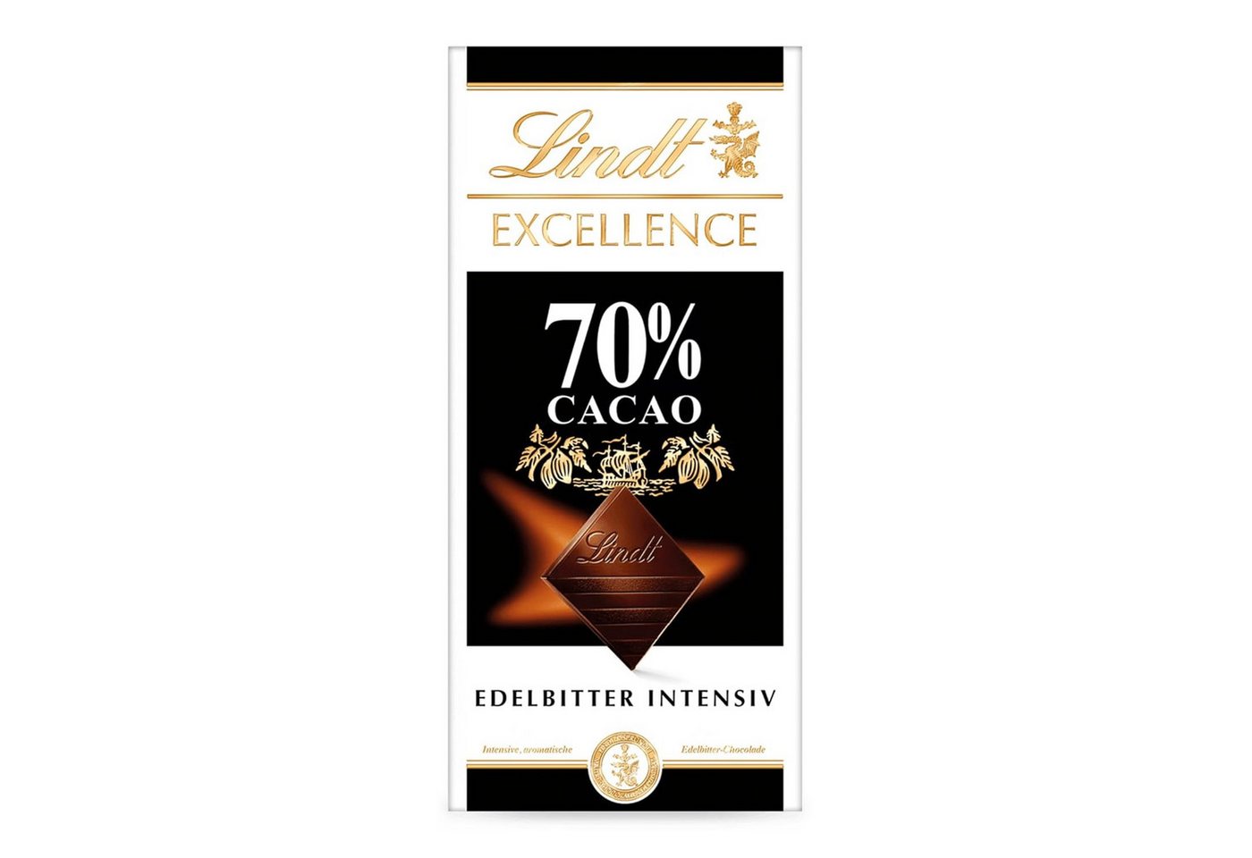LINDT Schokolade LINDT Edelbitter Intensiv Schokolade Tafel Excellence 70% Cacao 100g