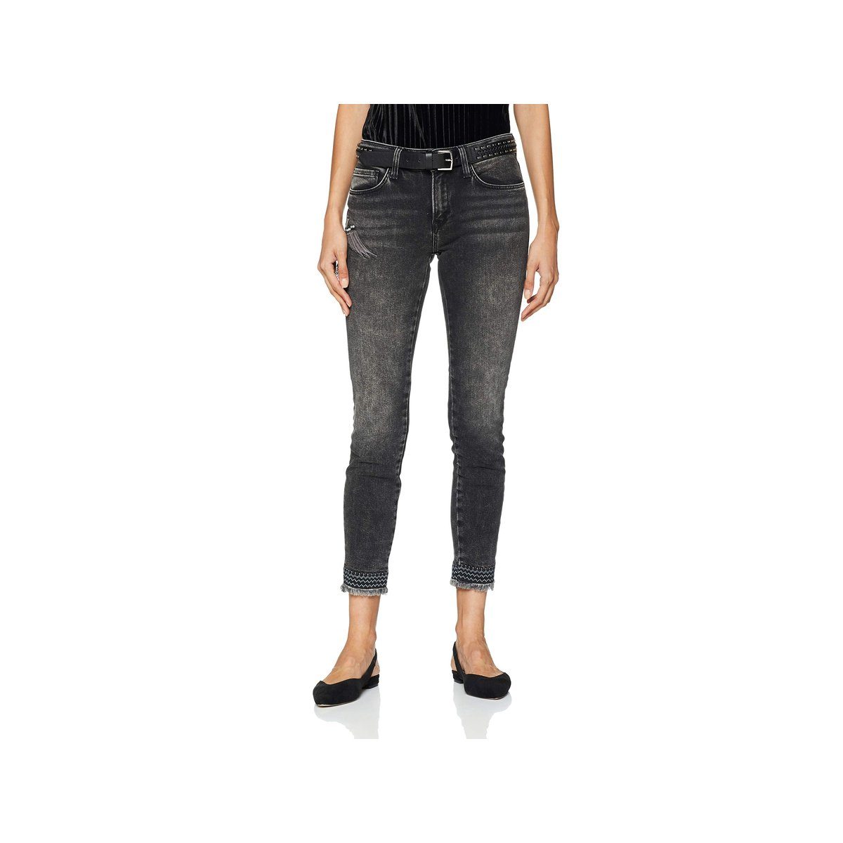Mavi Regular-fit-Jeans mavi Adriana Ankle-Jeans coole Damen Hose im  außergewöhnlichen Stil Trend-Hose Grau