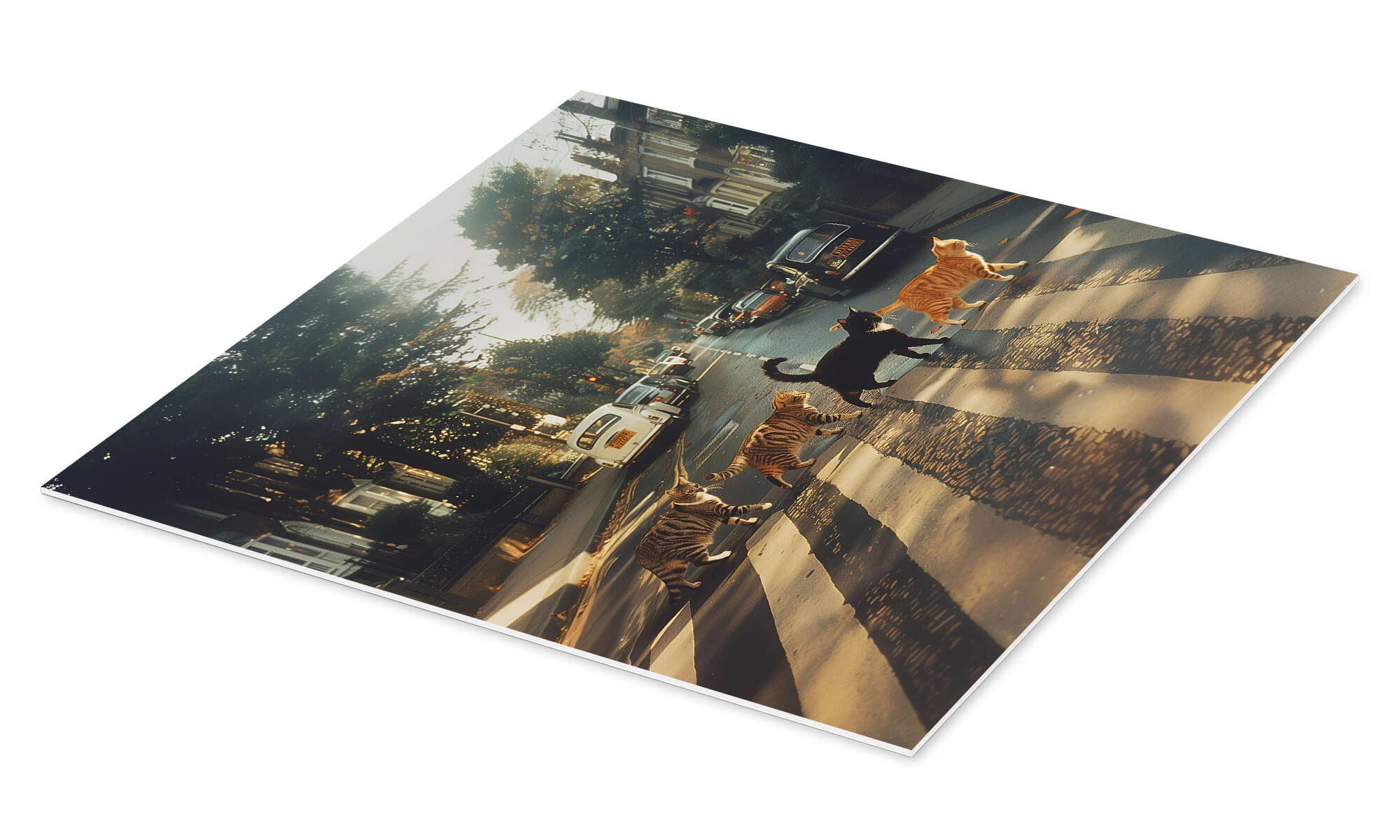 Posterlounge Poster Dikhotomy, Abbey Road Cats, günstig online kaufen