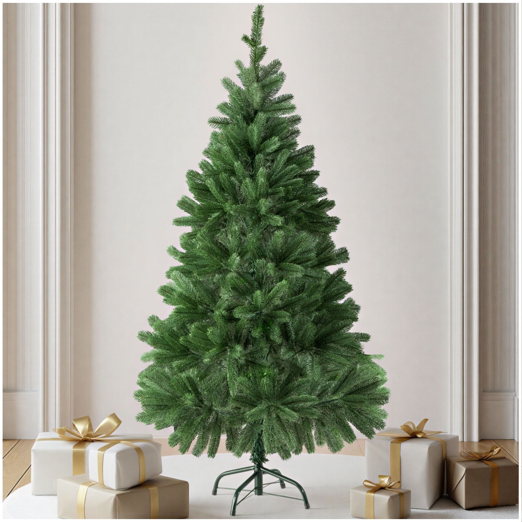 tectake Künstlicher Weihnachtsbaum Christbaum künstlich Tannenbaum 140-180cm Grün, Undekorierter/Unbeleuchteter Baum, verschiedene Größen, künstlich, Spritzguss