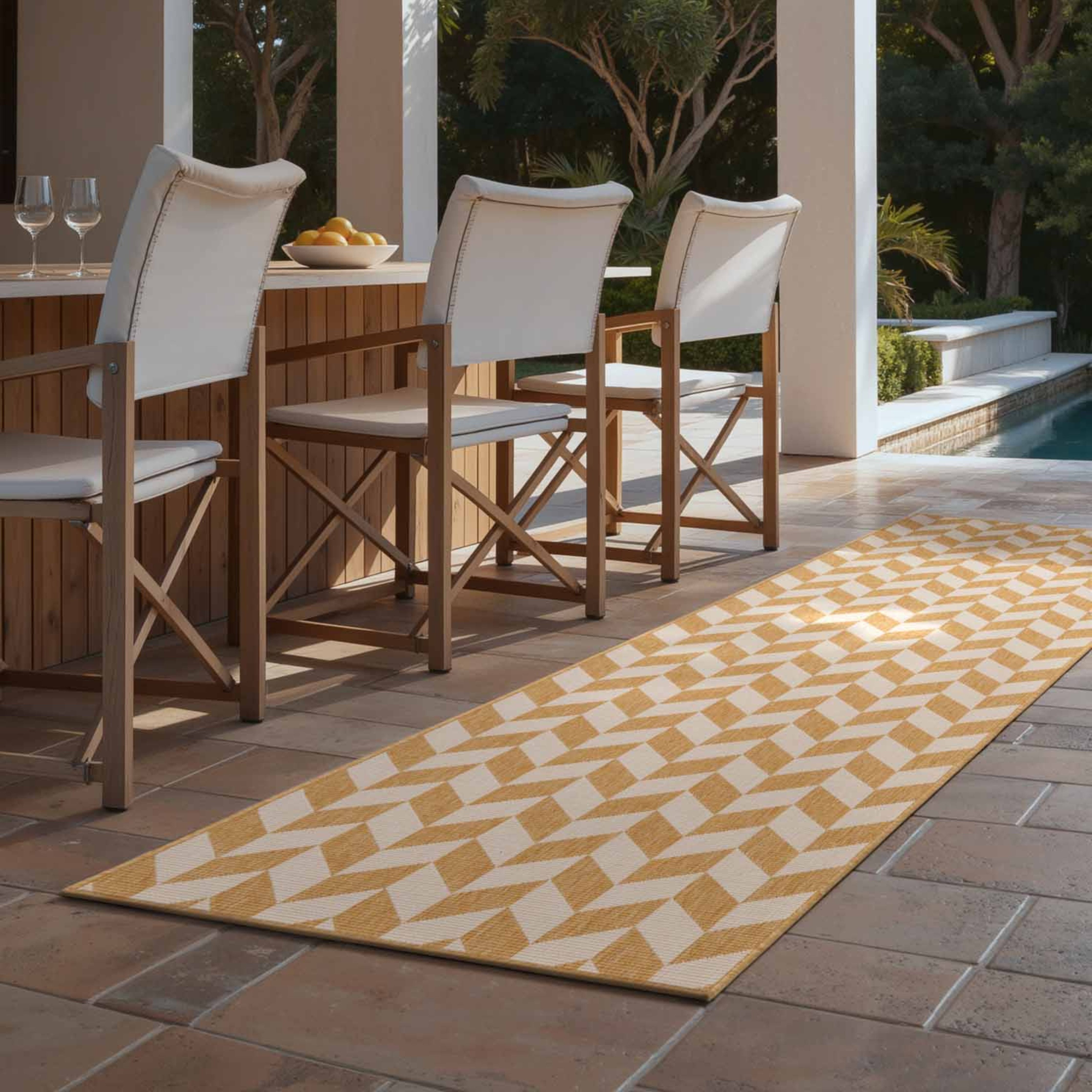 Ted Baker Teppich Terrick, Wendeteppich, rechteckig, Höhe: 8 mm, Designteppich, Wetterfest, Pflegeleicht, Modern, Wohnzimmer, Terrasse