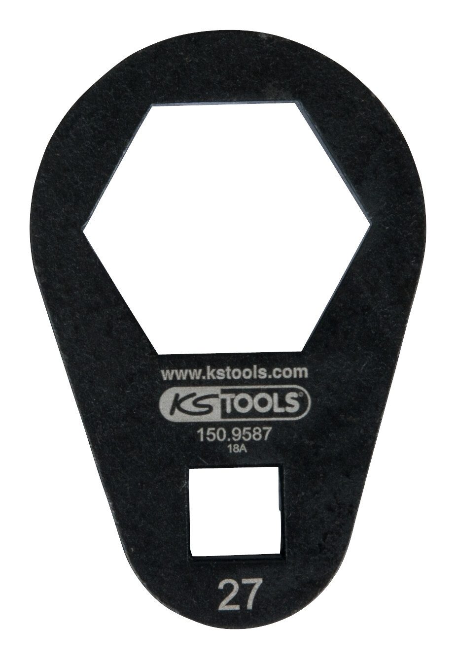 KS Tools Ringschlüssel, 3/8" Einsteck, extra flach, 27 mm