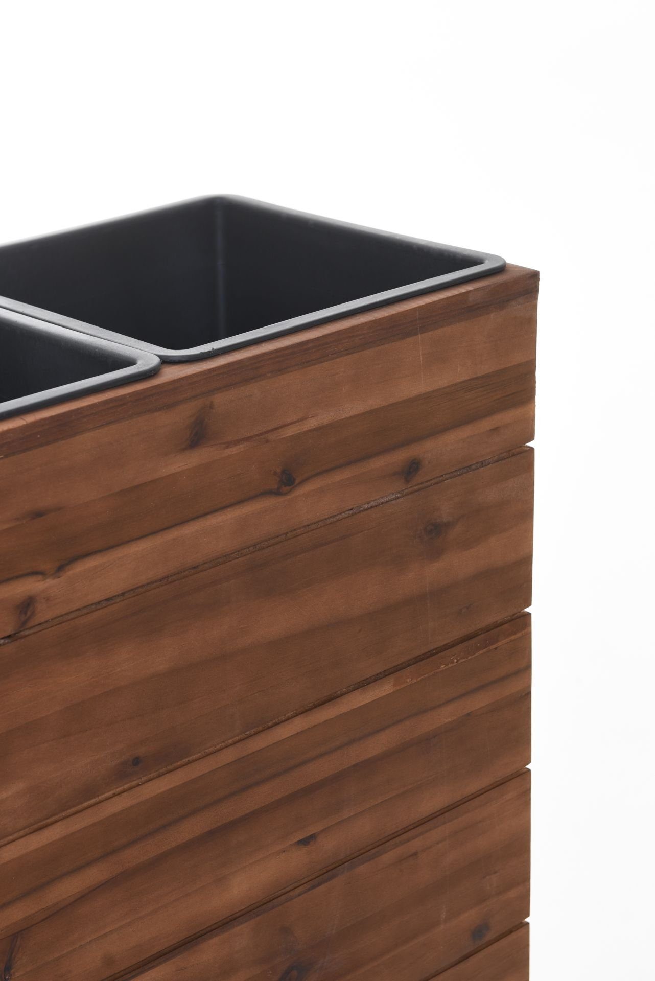 VIVANNO Pflanzkübel Holz ELEMENTO Kasten - Braun Gestreift (1 St), 93x33x75 günstig online kaufen