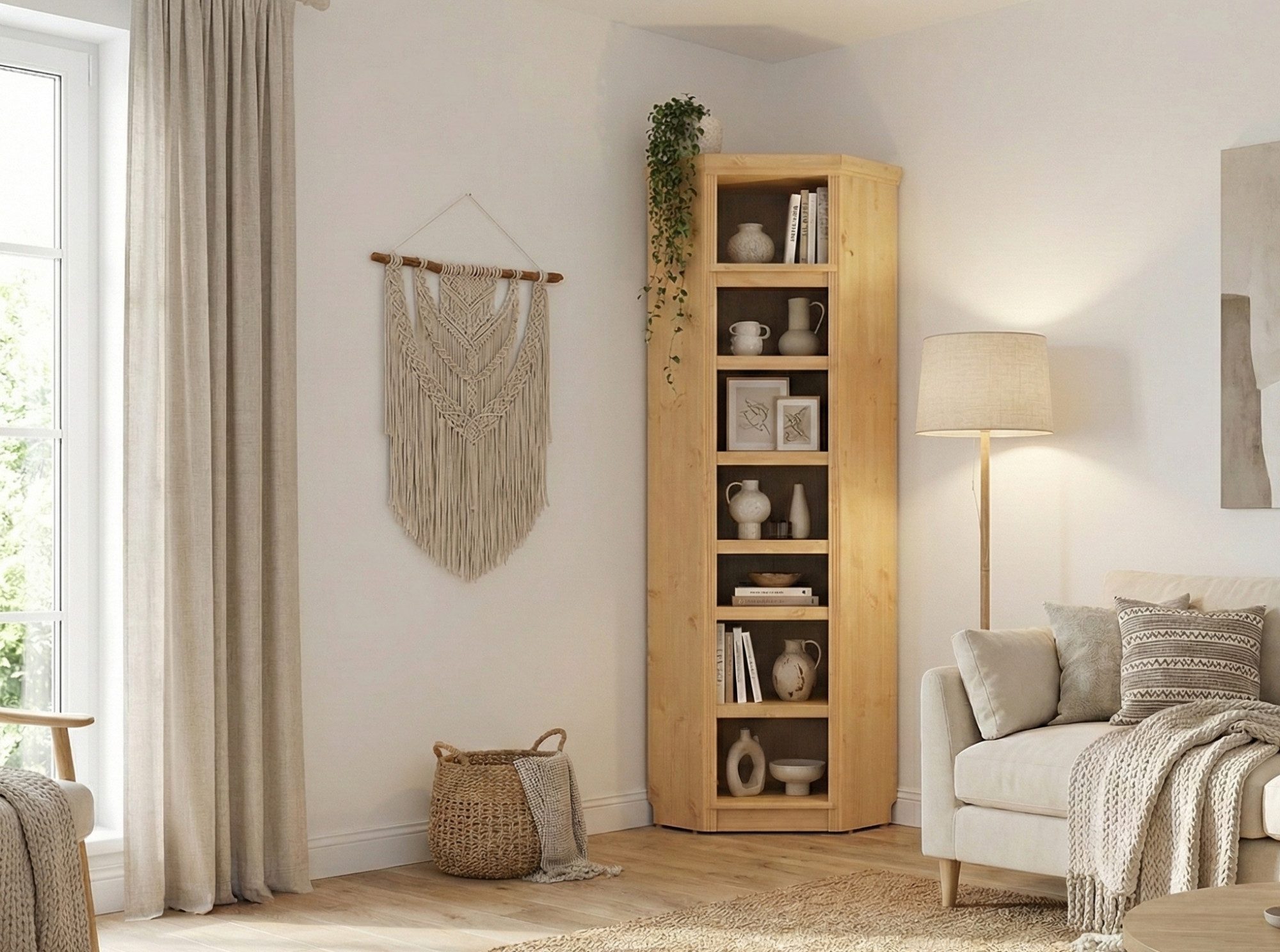 OTTO home Eckregal Soeren Regal Höhe 220 cm, massive Kiefer, FSC®-zertifiziert, passend für Regale Soeren mit einer Tiefe von 29 cm