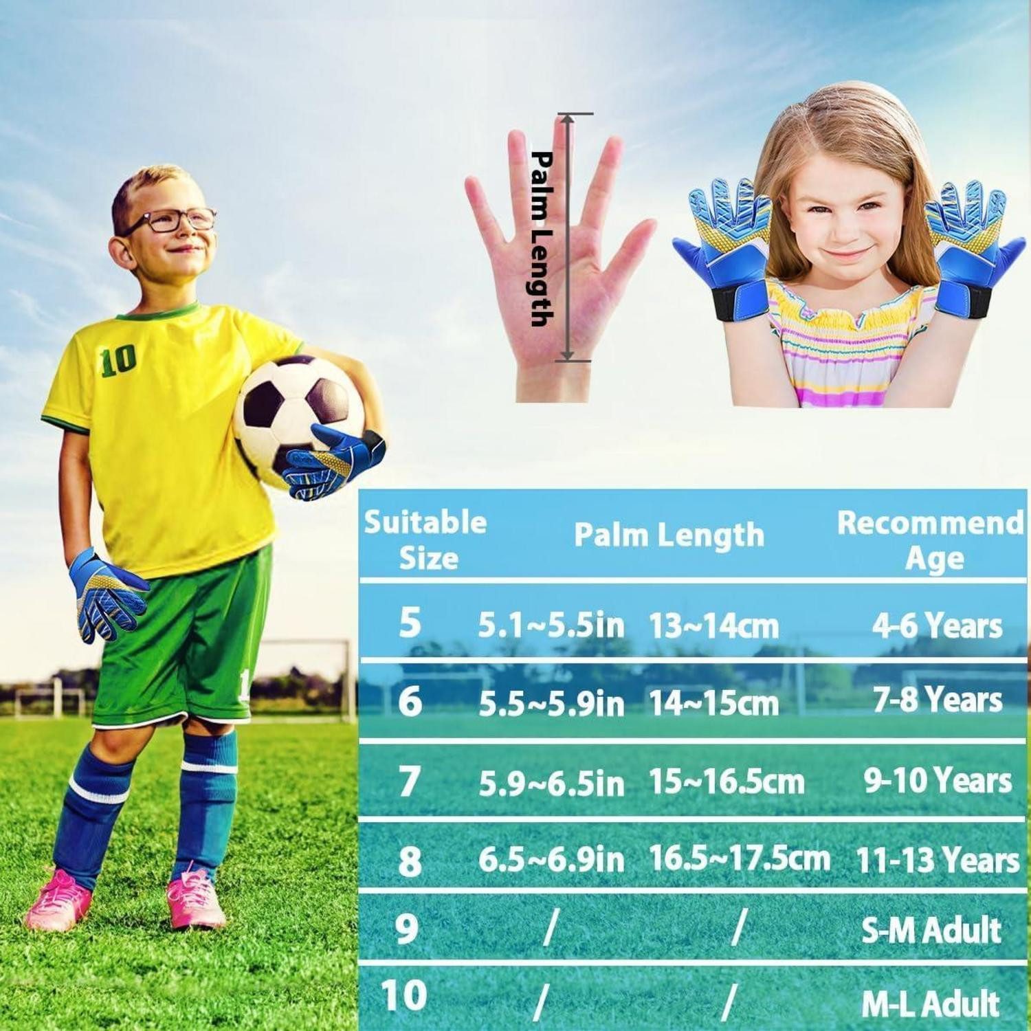 LuxusKollektion Torwarthandschuhe Torwarthandschuhe Kinder Jungen Mädchen Fussball Latex Schwarz-Grün 5