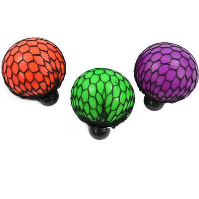 Kögler Lernspielzeug 3 x Netzball Mesh Squishy Antistress Ball Quetschball Knautschball 6,5 (Set, 3-St., 3er Pack)