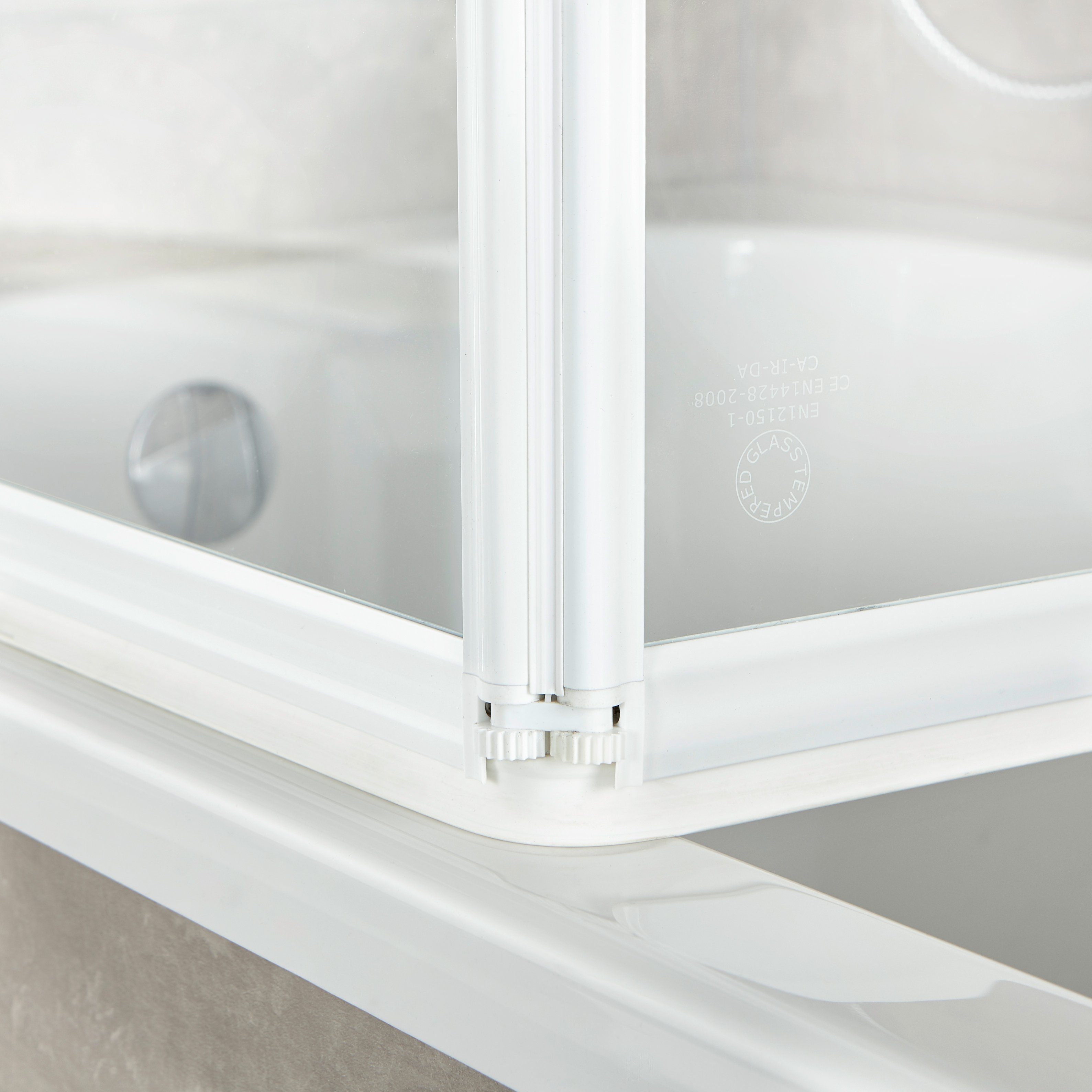 welltime Badewannenaufsatz Nassau, Einscheibensicherheitsglas, (3 tlg), Badewannenfaltwand, Spritzschutzwand für Badewanne, Glaswand – Bild 5 von 5